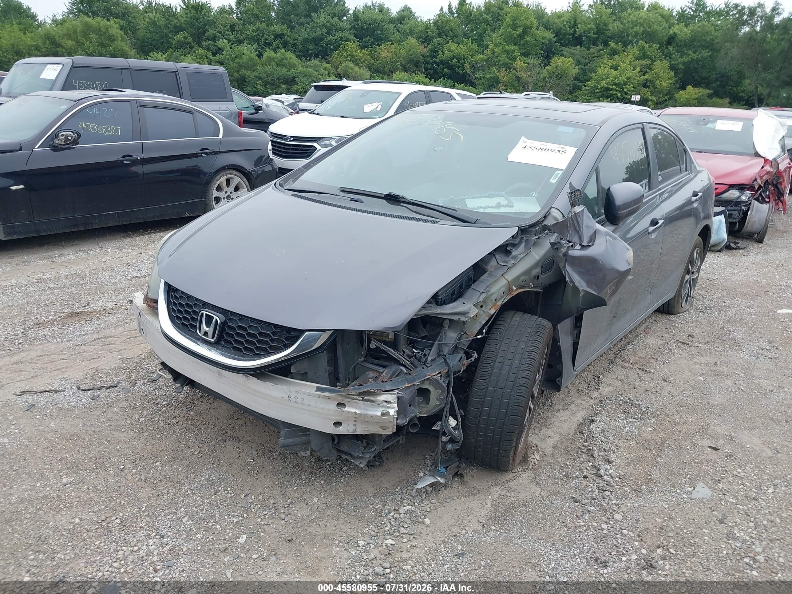 2015 Honda Civic Ex Gray vin: 19XFB2F89FE110560