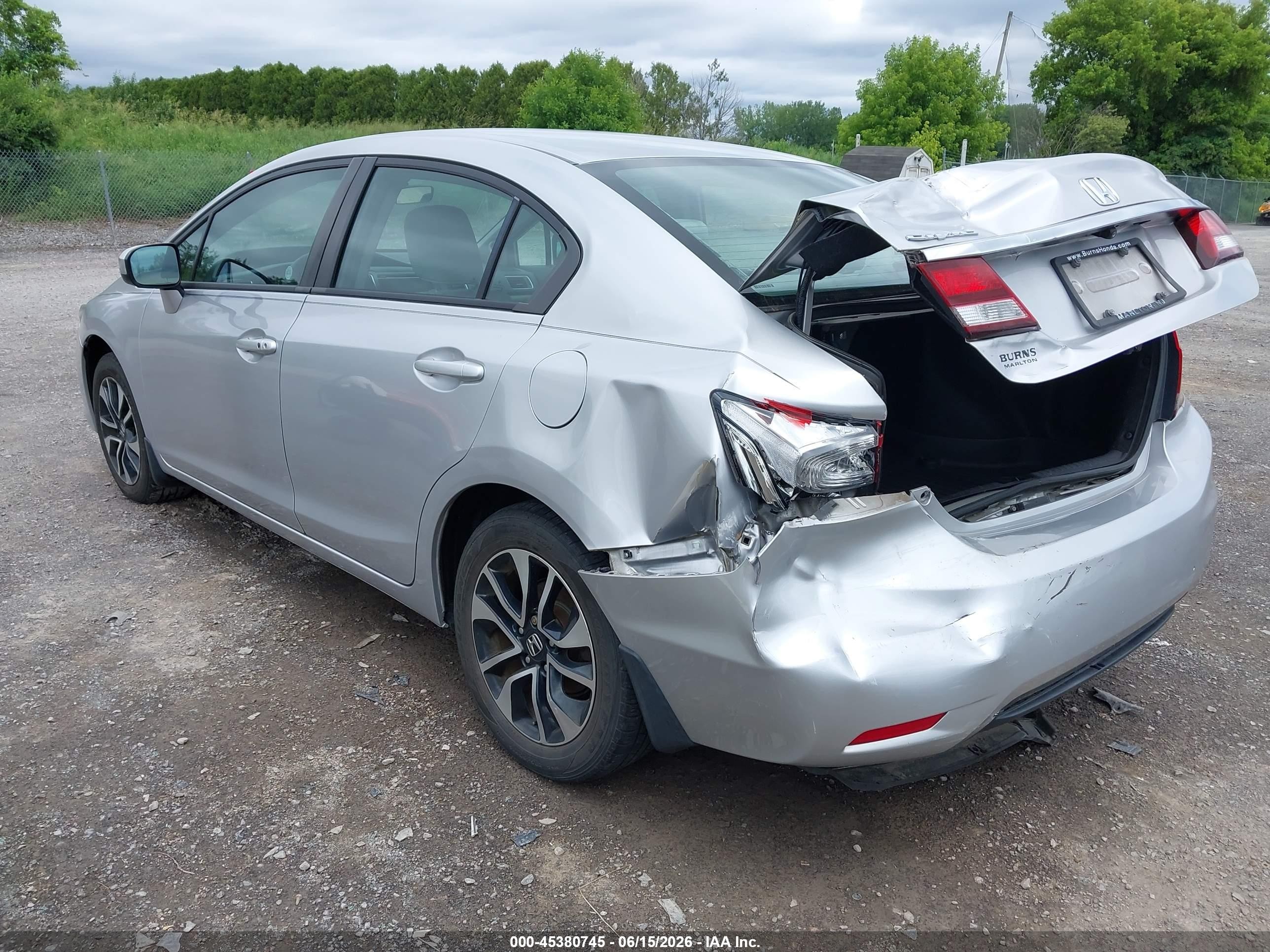 2015 Honda Civic Ex Silver vin: 19XFB2F89FE200629