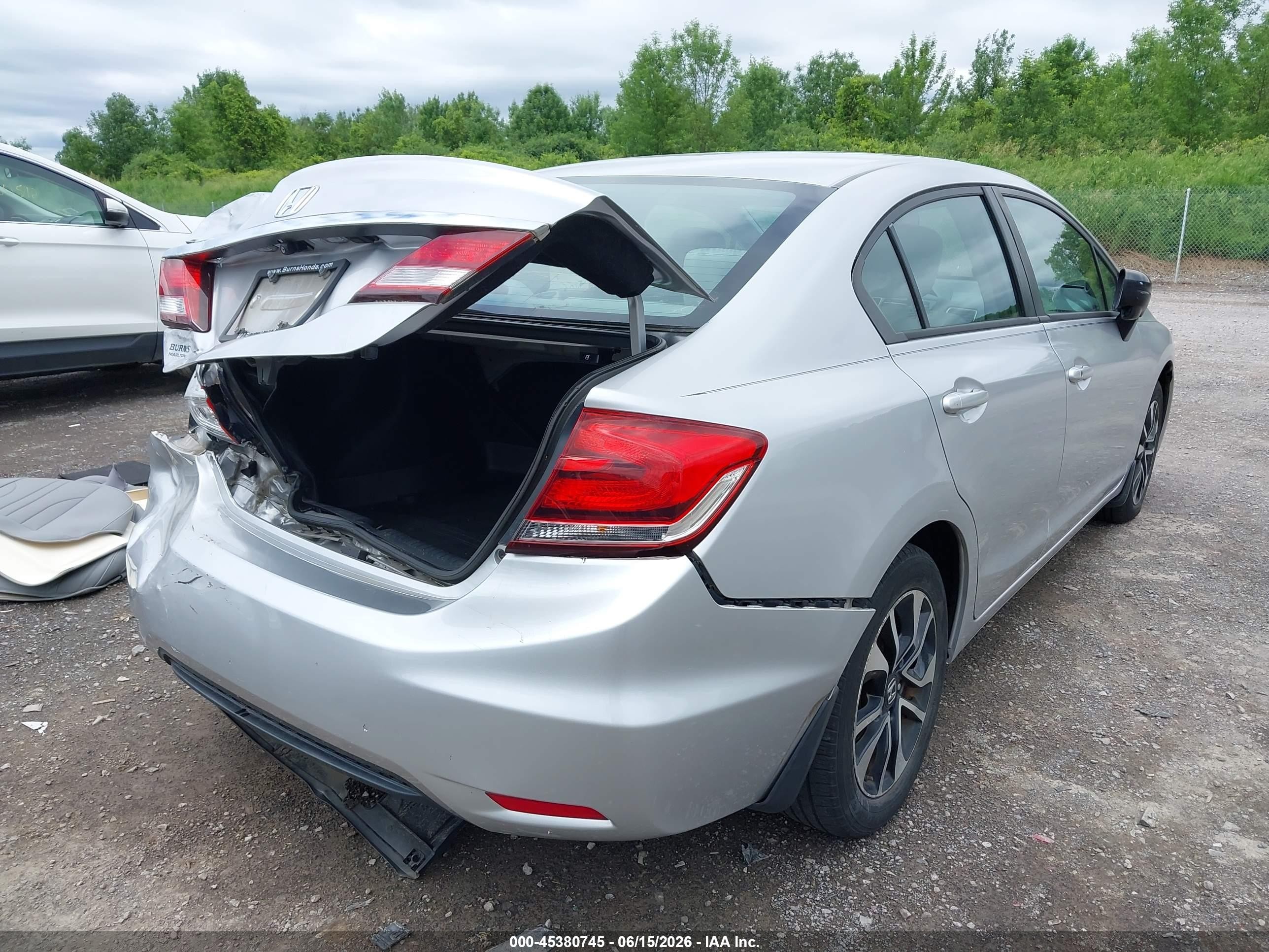 2015 Honda Civic Ex Silver vin: 19XFB2F89FE200629