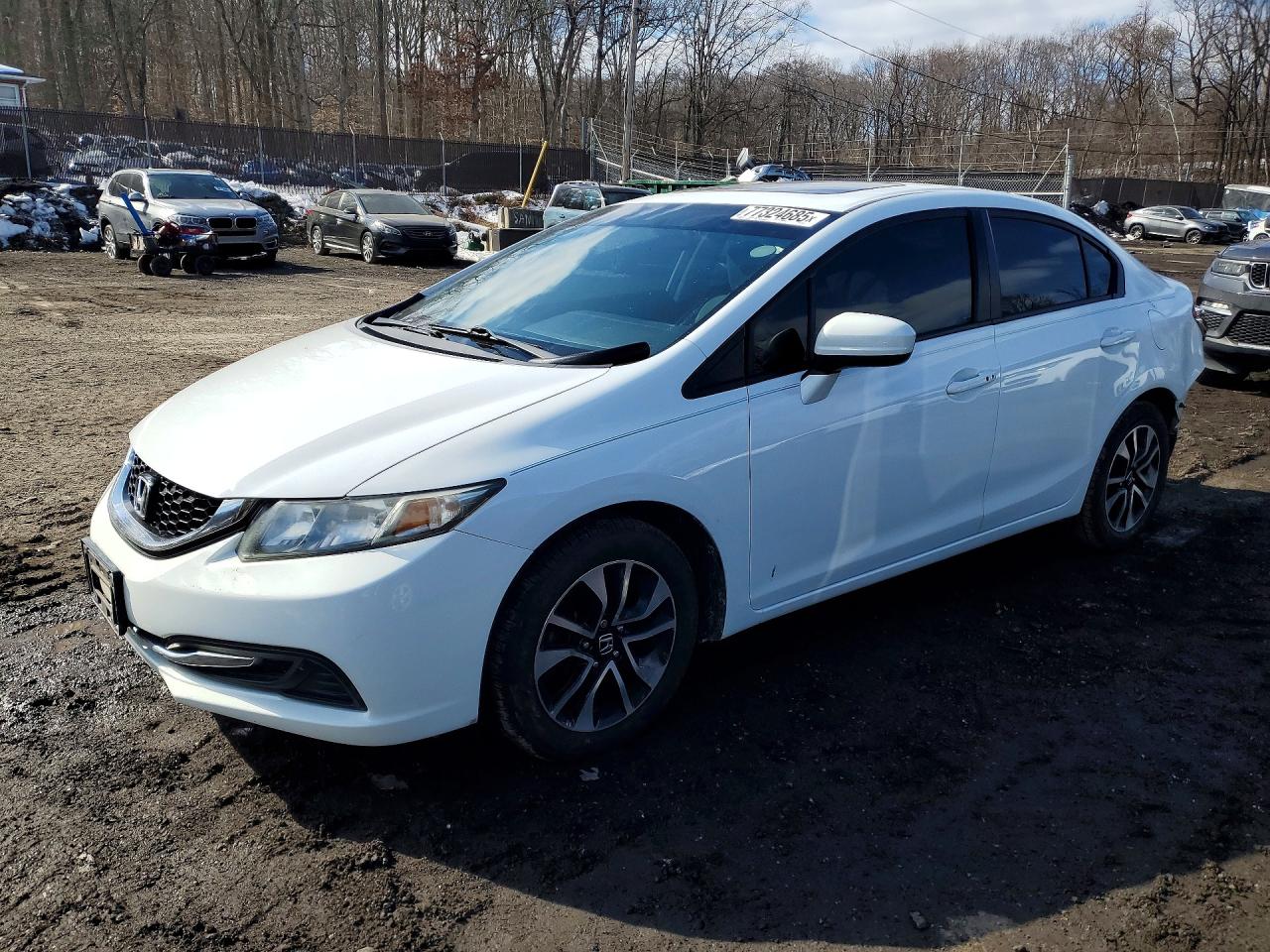 2015 Honda Civic Ex White vin: 19XFB2F89FE242170
