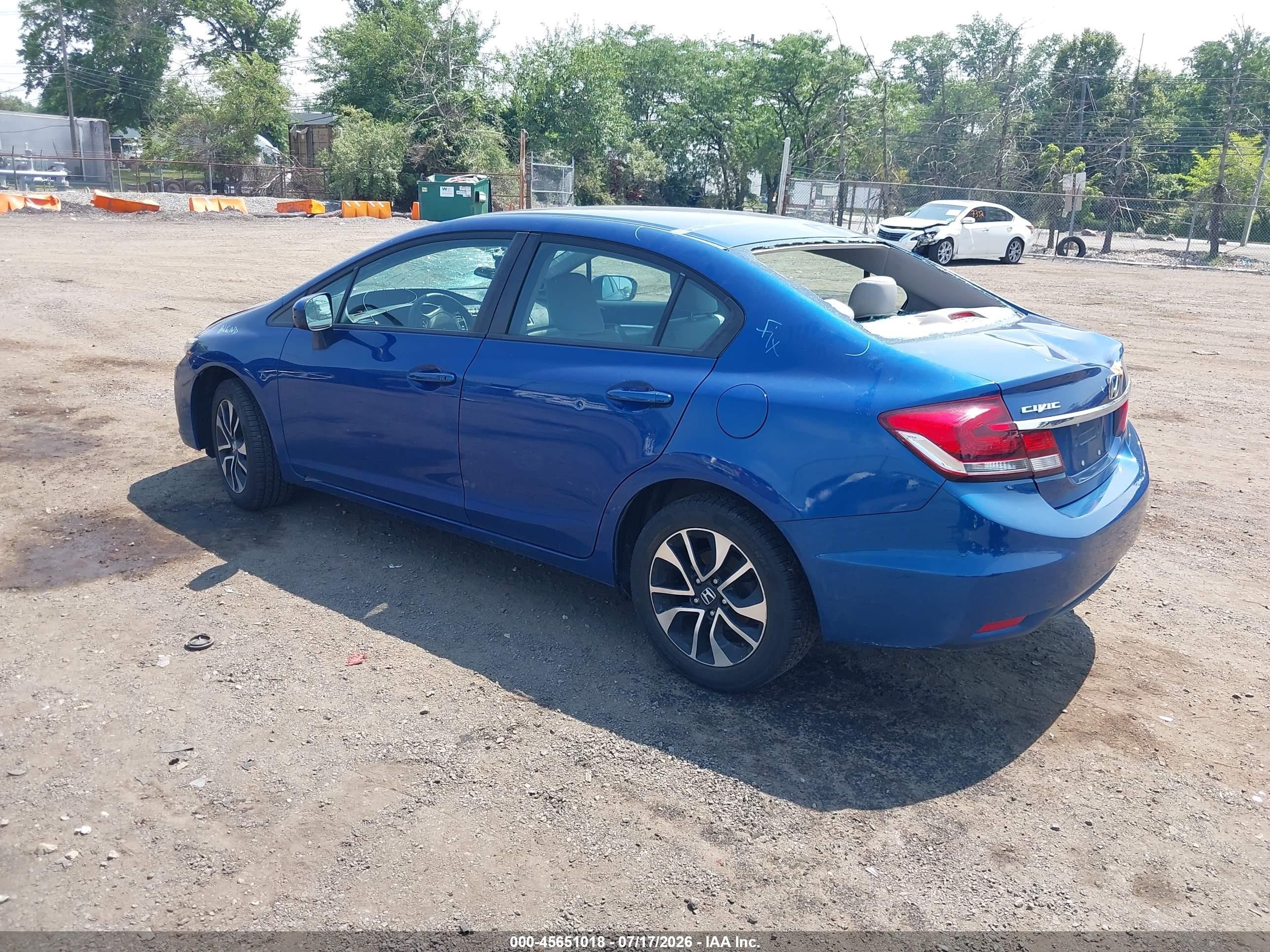 2015 Honda Civic Ex Blue vin: 19XFB2F89FE251337