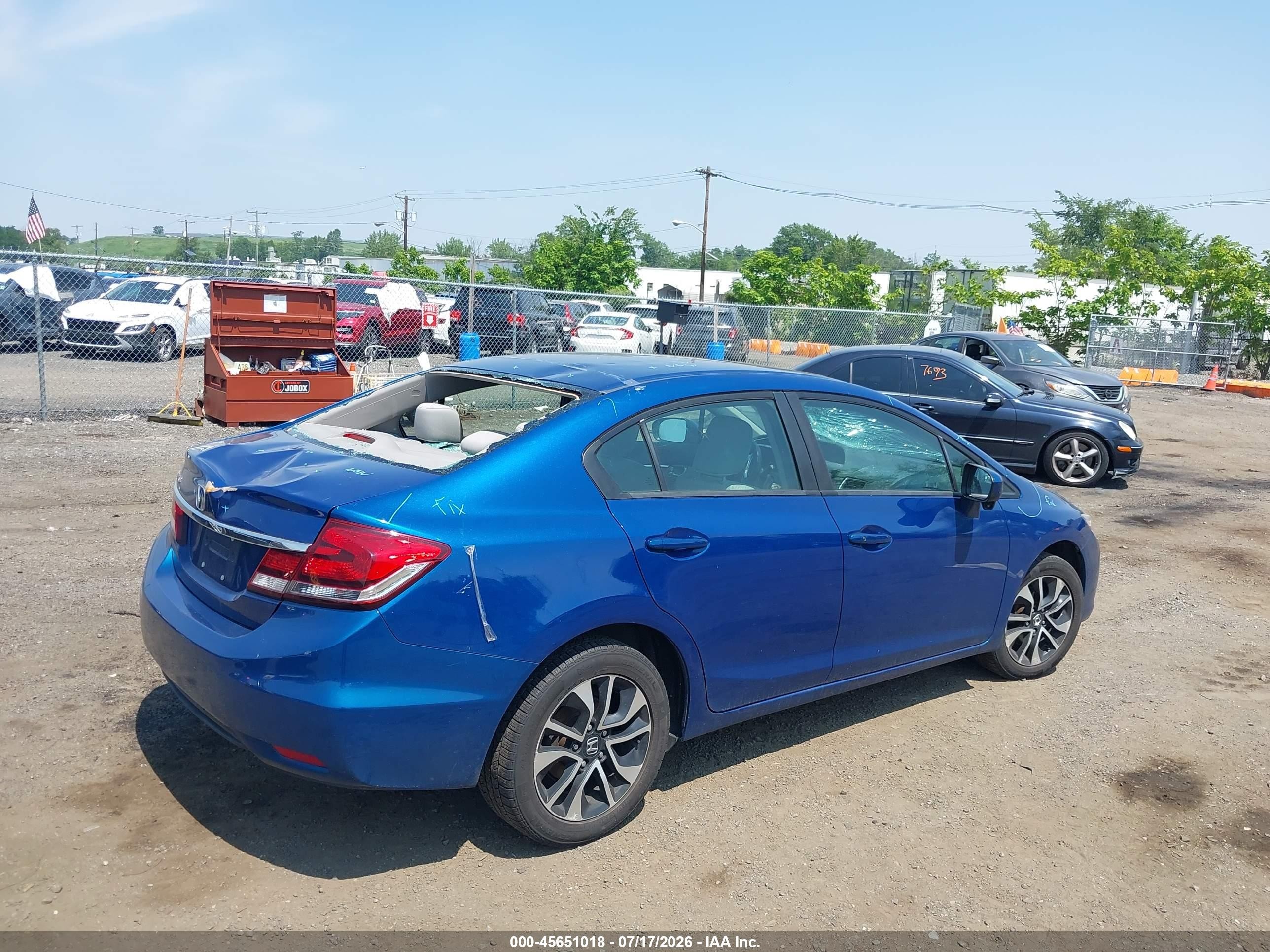 2015 Honda Civic Ex Blue vin: 19XFB2F89FE251337