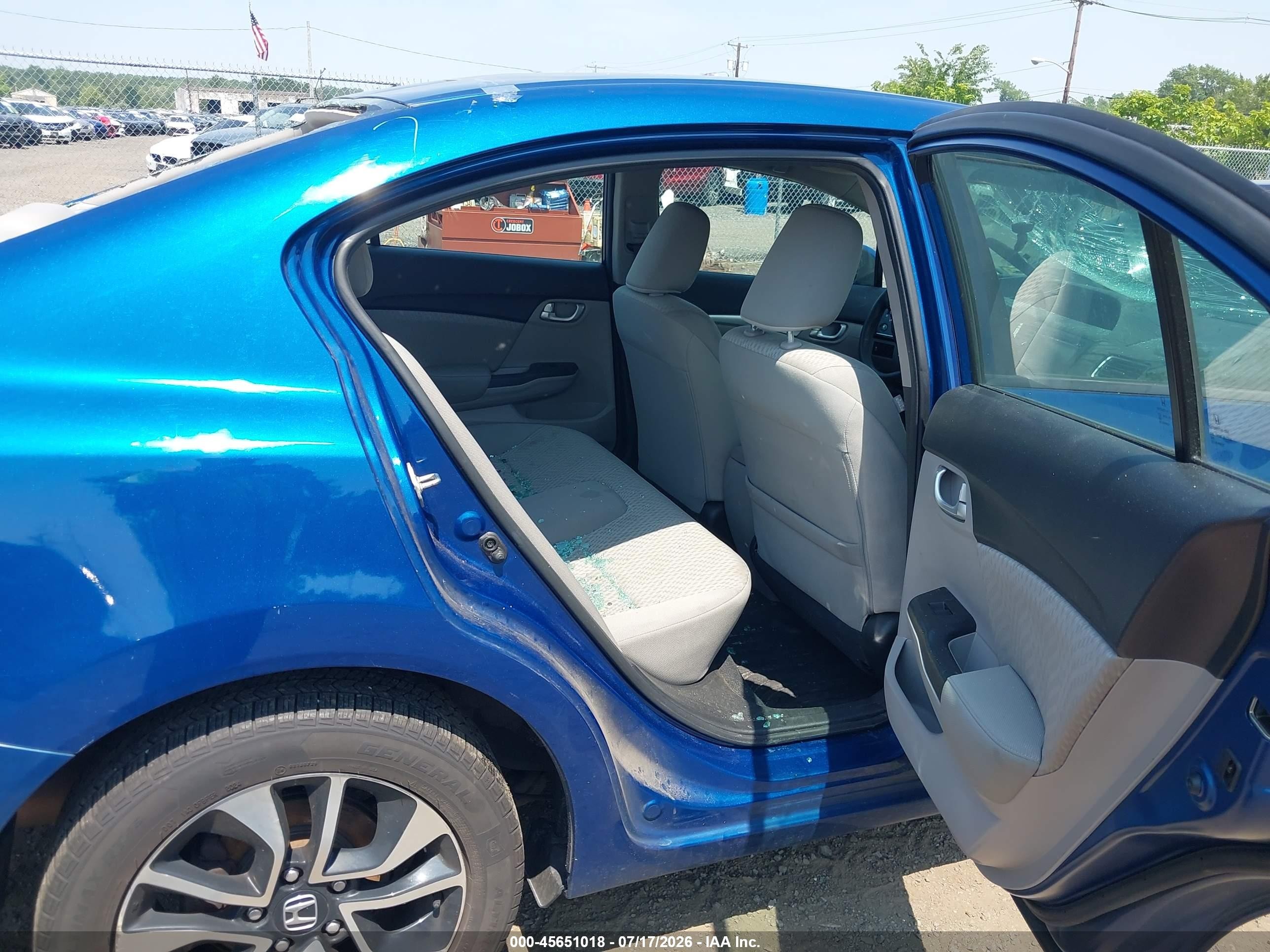 2015 Honda Civic Ex Blue vin: 19XFB2F89FE251337