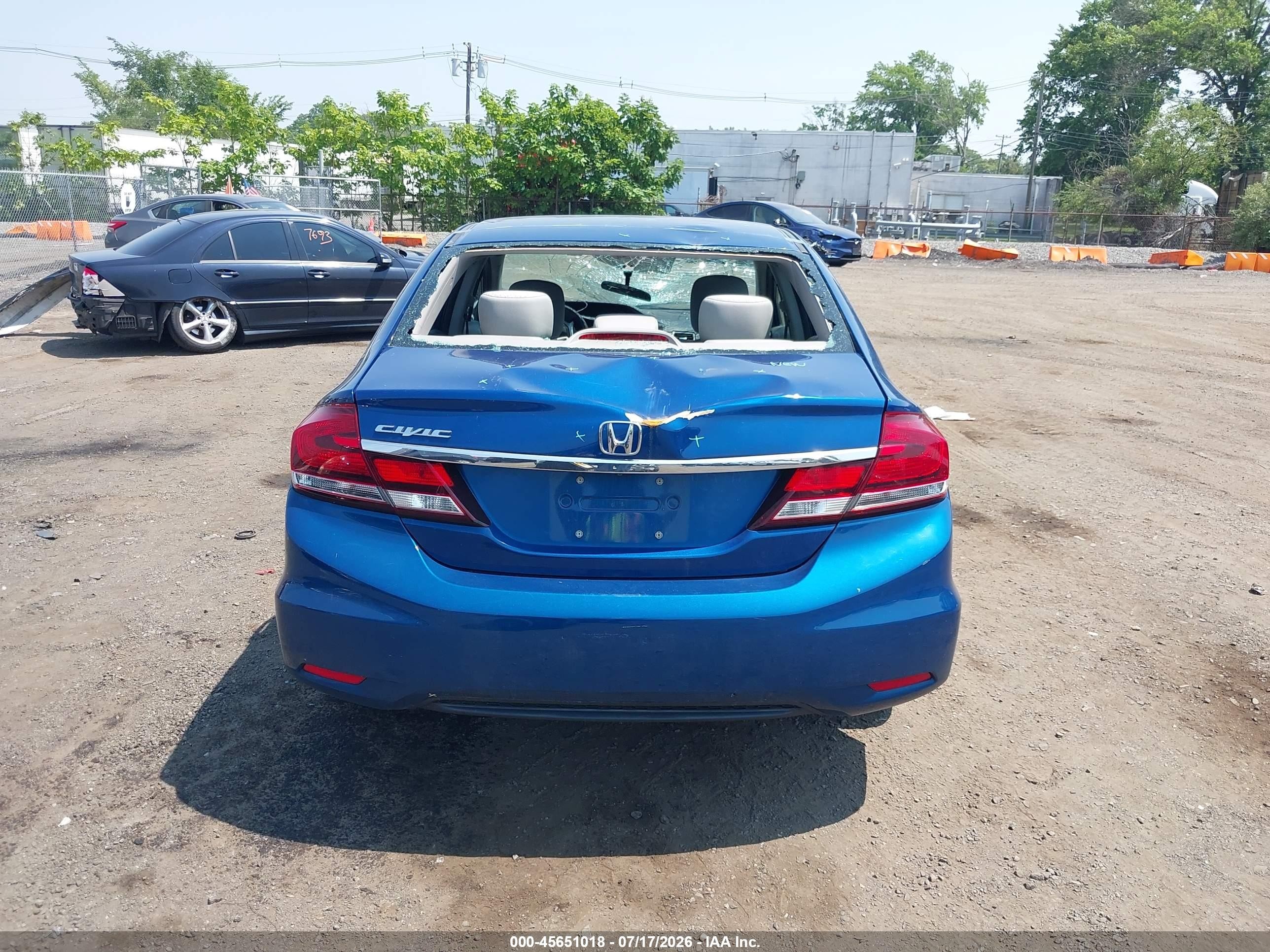 2015 Honda Civic Ex Blue vin: 19XFB2F89FE251337