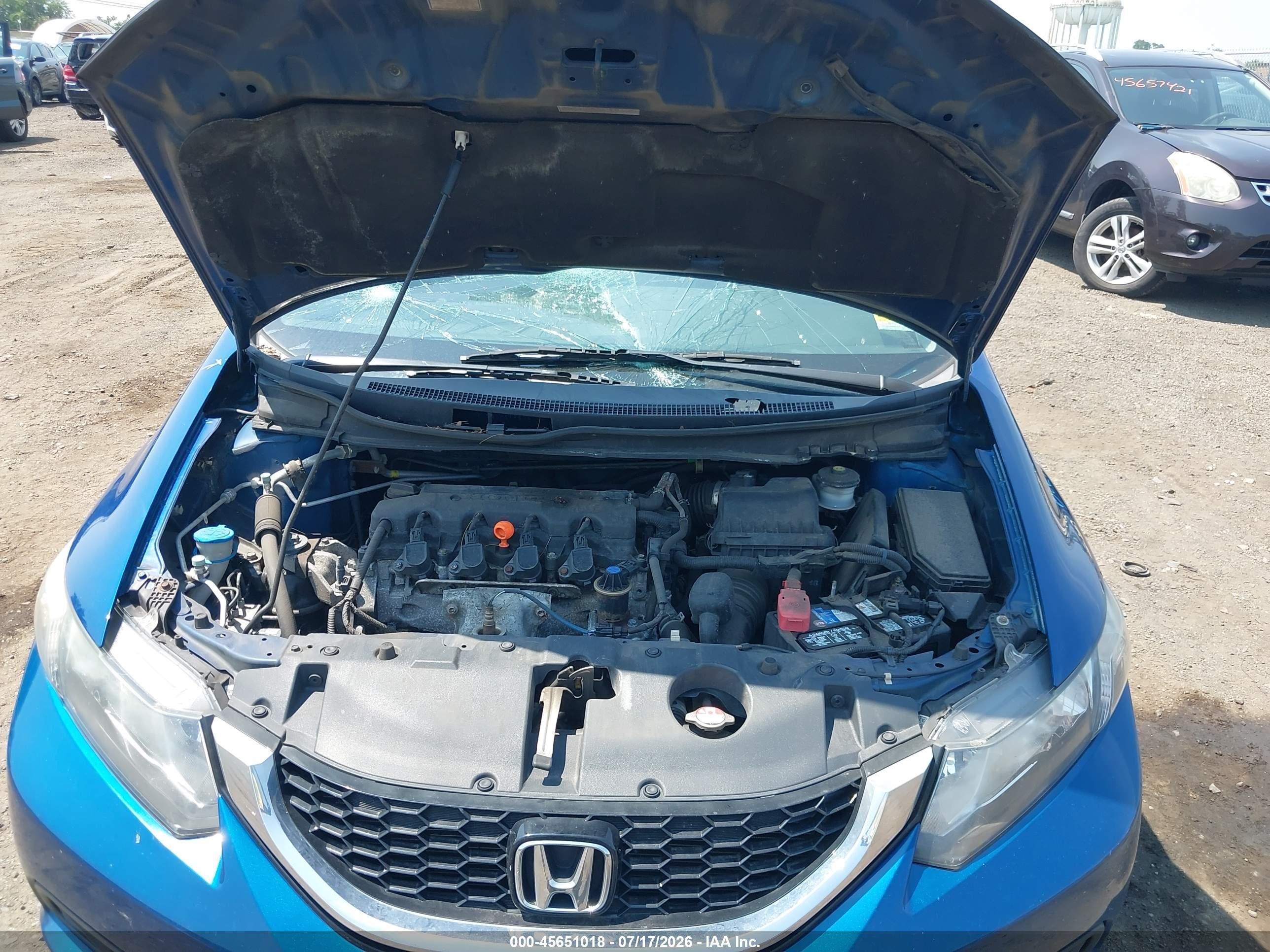 2015 Honda Civic Ex Blue vin: 19XFB2F89FE251337