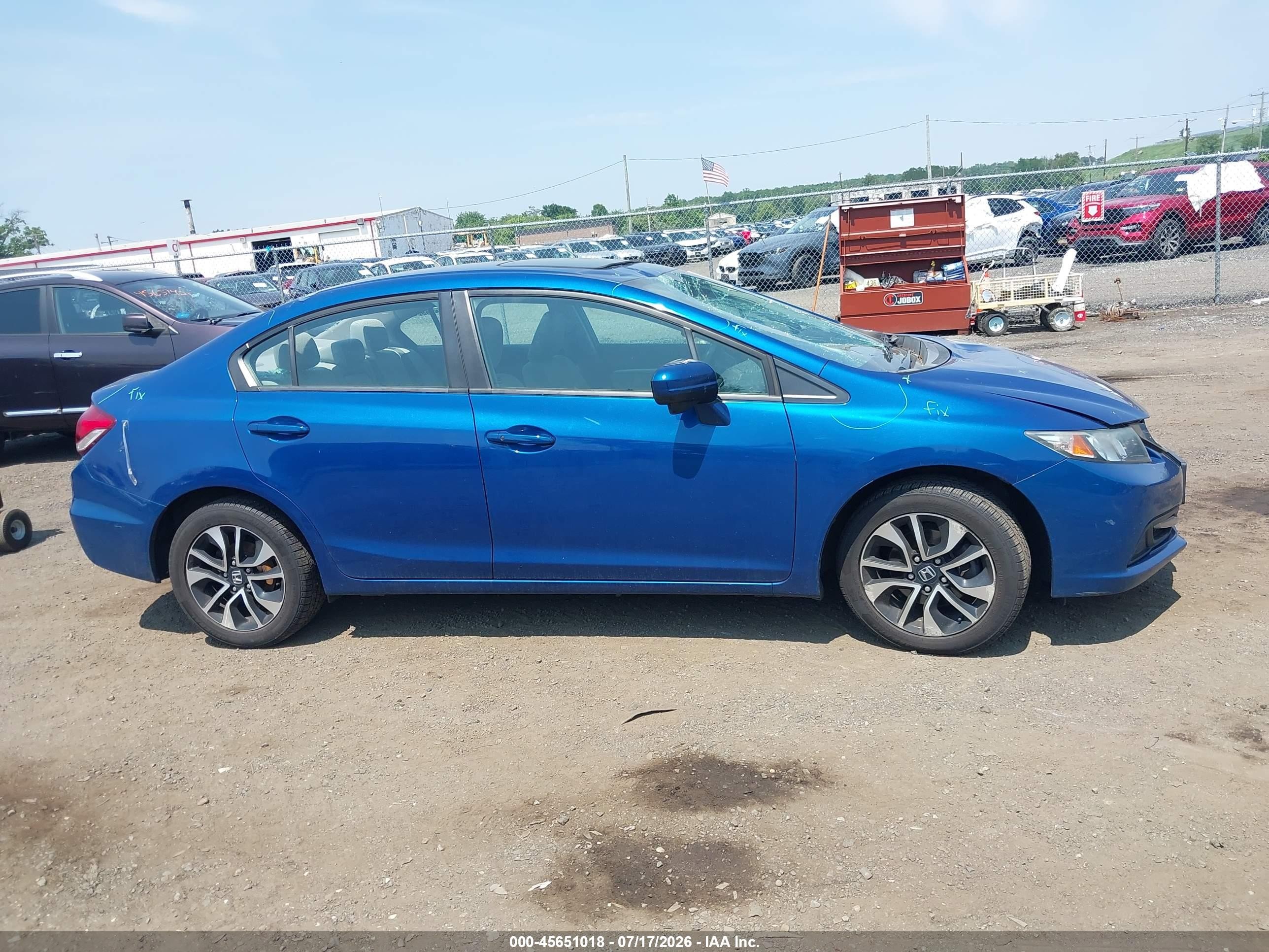 2015 Honda Civic Ex Blue vin: 19XFB2F89FE251337
