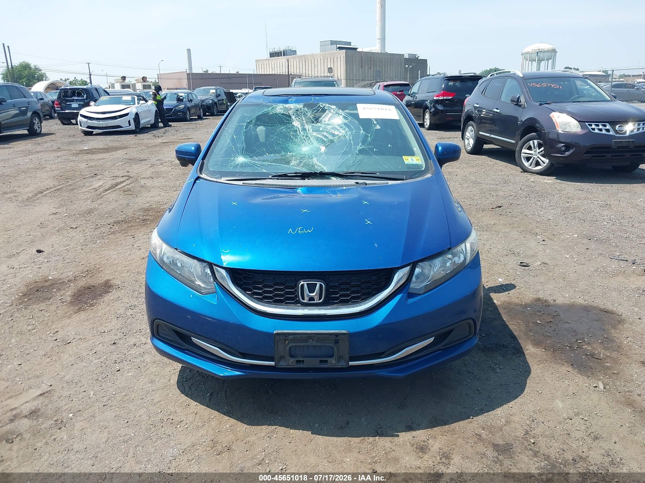 2015 Honda Civic Ex Blue vin: 19XFB2F89FE251337