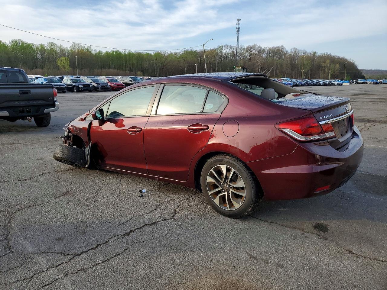 2015 Honda Civic Ex Бордовый vin: 19XFB2F89FE256103