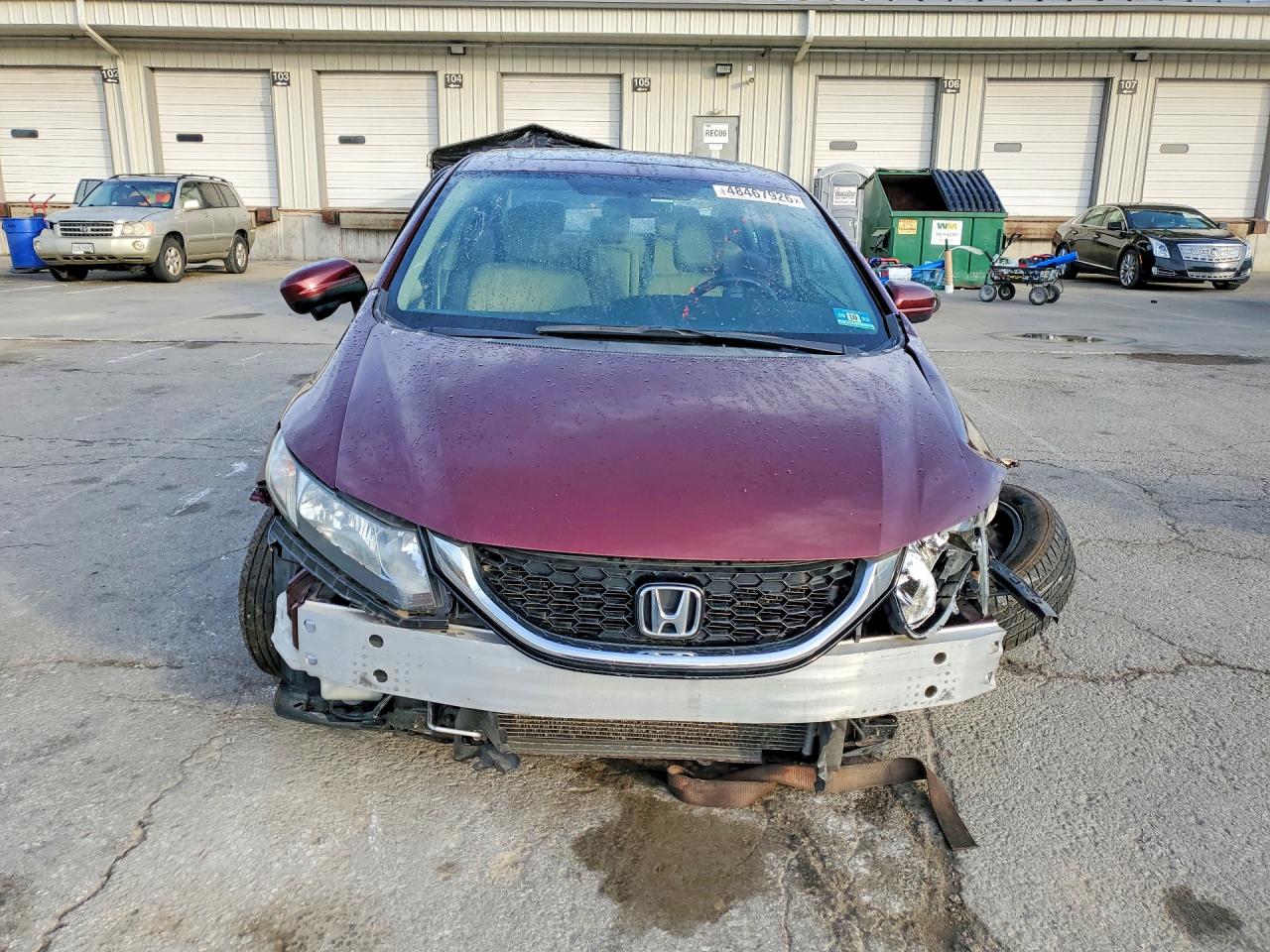 2015 Honda Civic Ex Бордовый vin: 19XFB2F89FE256103