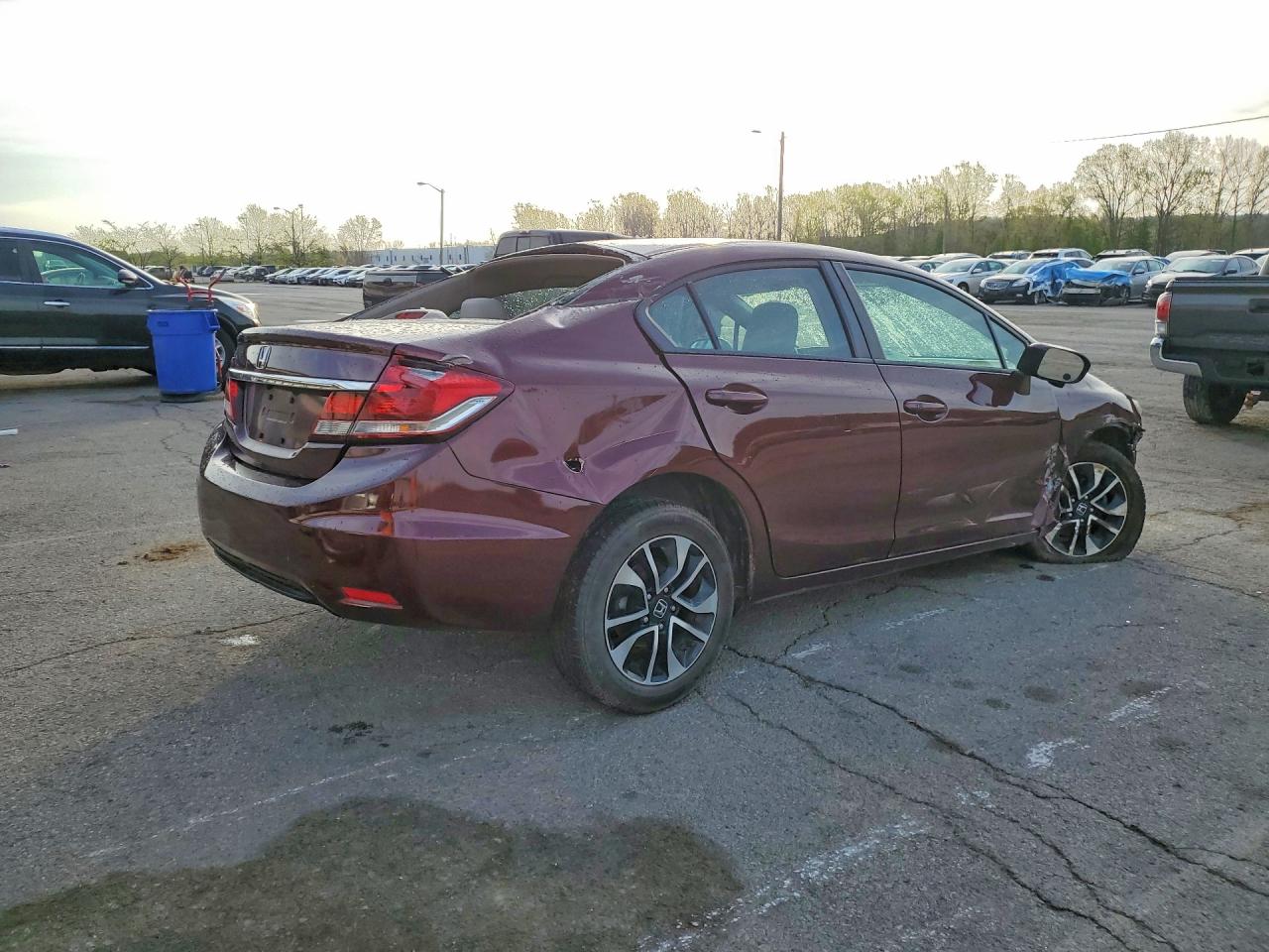 2015 Honda Civic Ex Бордовый vin: 19XFB2F89FE256103