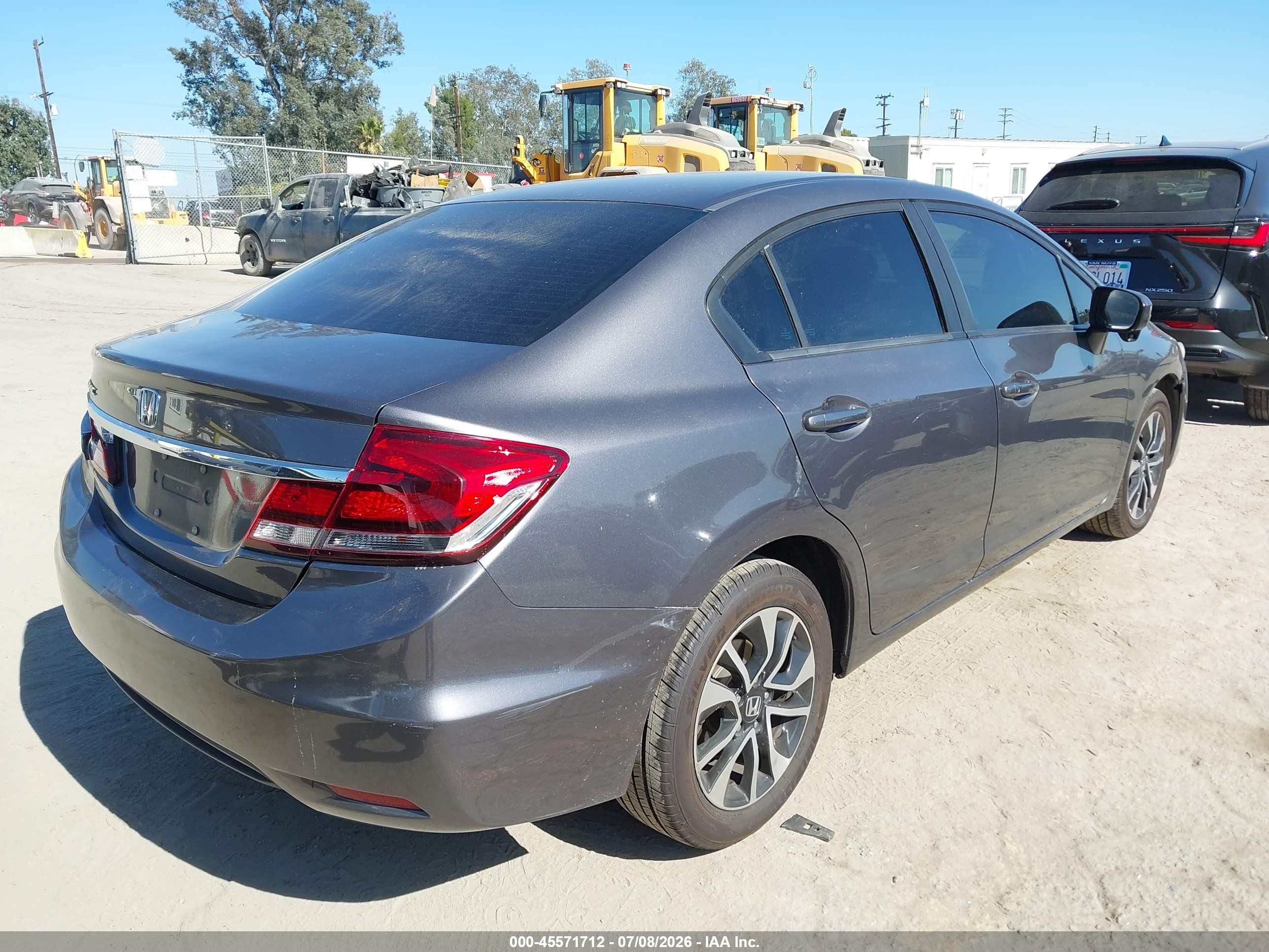 2015 Honda Civic Ex Gray vin: 19XFB2F89FE257431