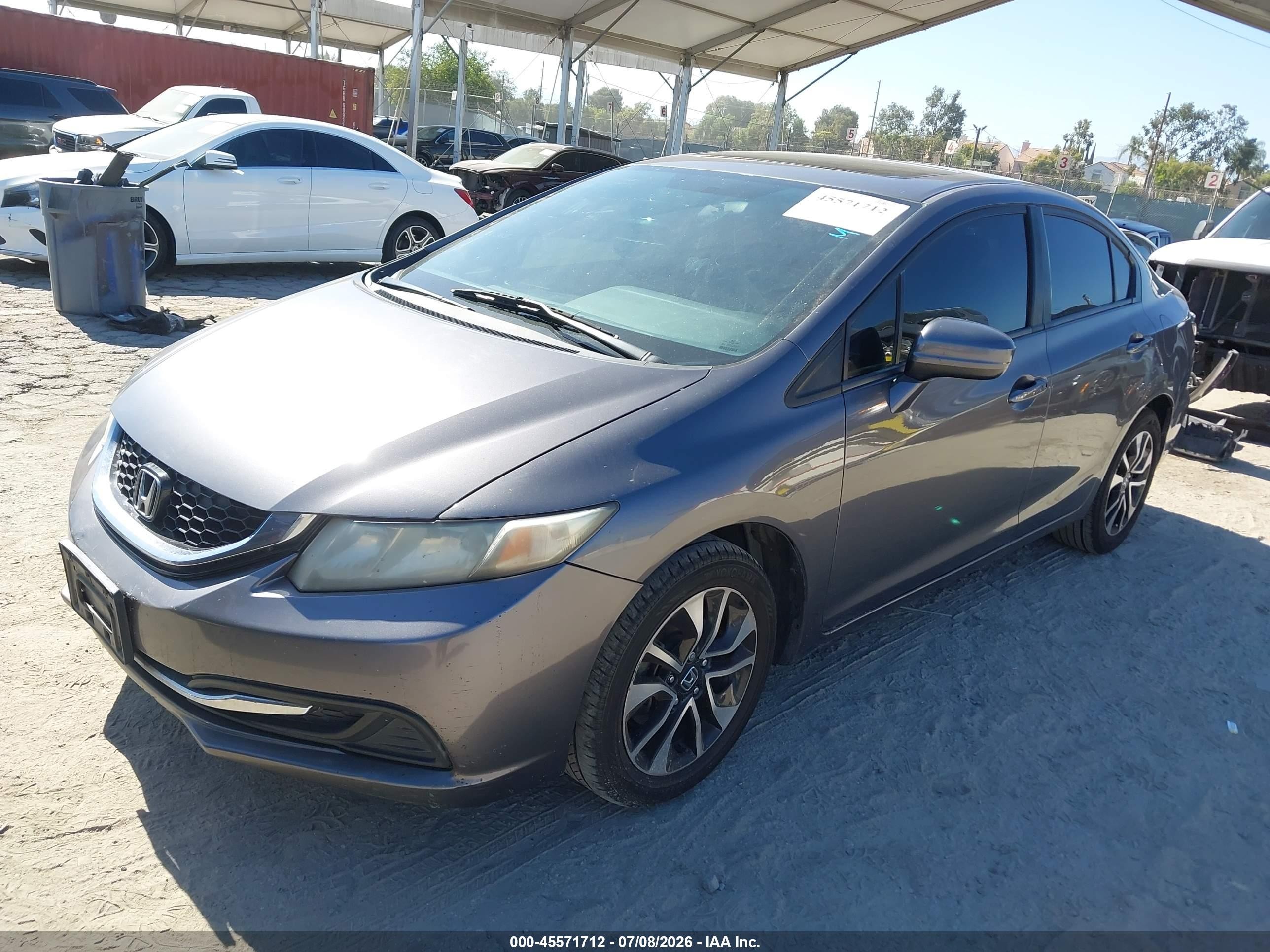 2015 Honda Civic Ex Gray vin: 19XFB2F89FE257431