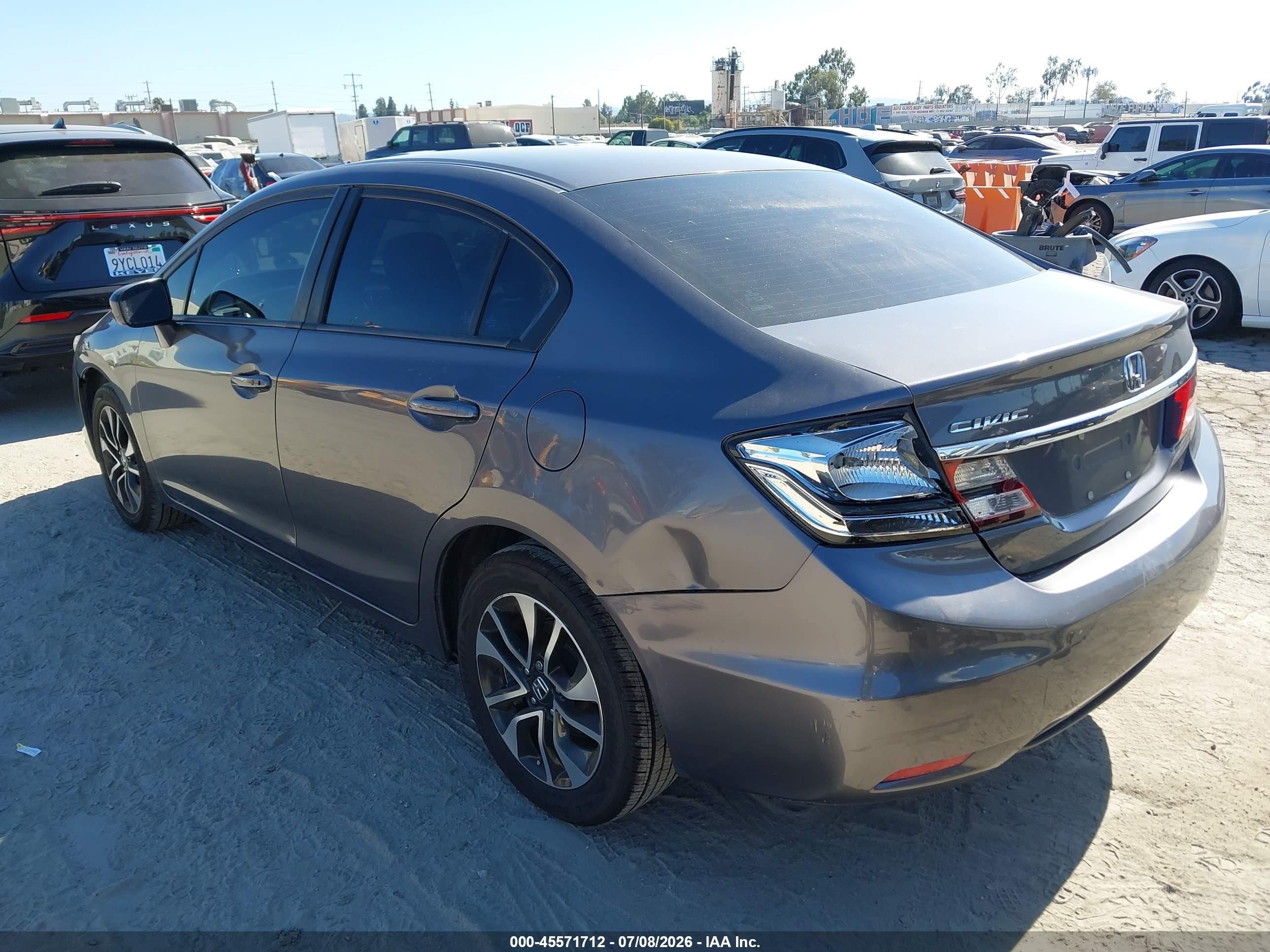 2015 Honda Civic Ex Gray vin: 19XFB2F89FE257431