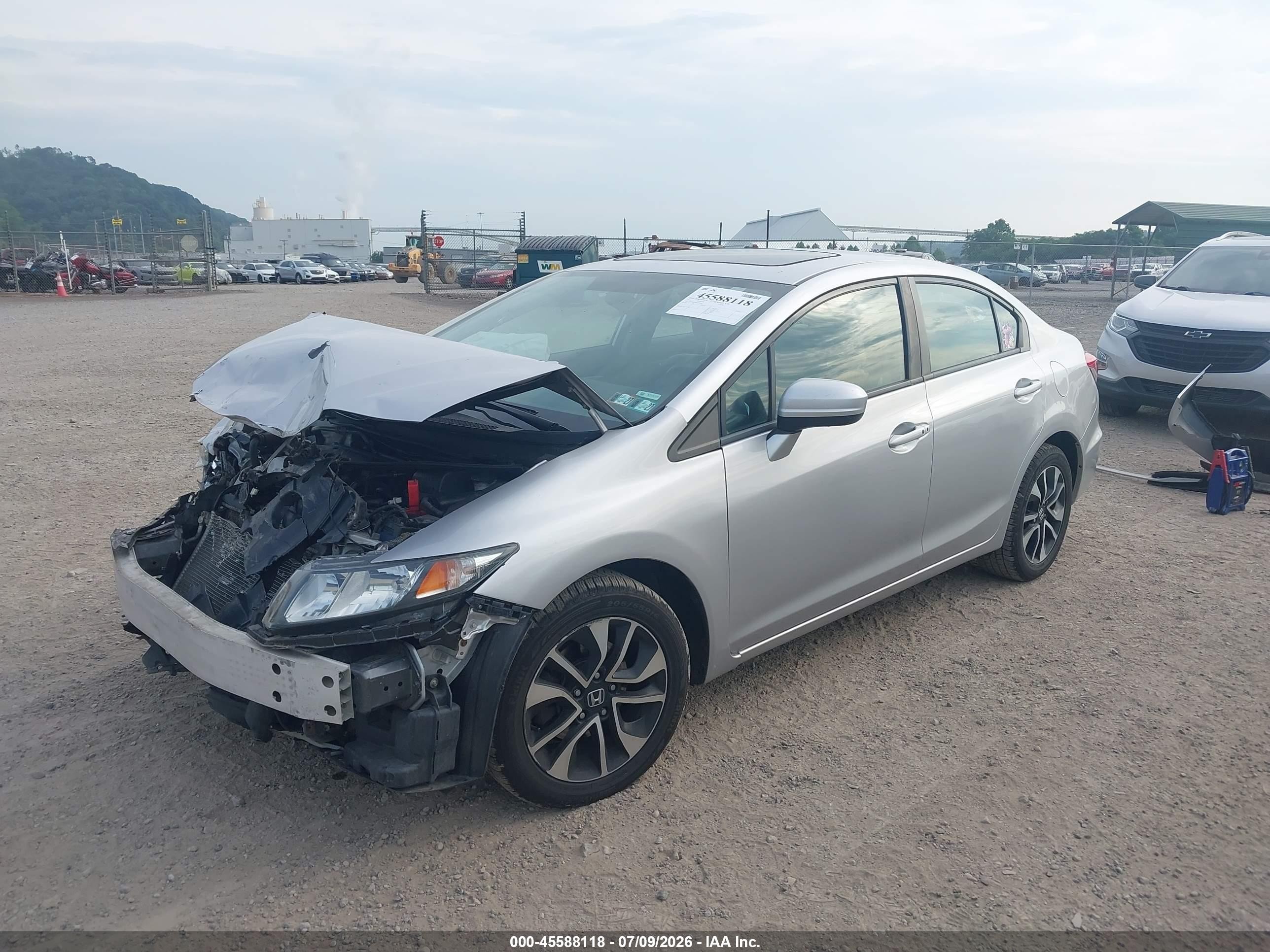 2015 Honda Civic Ex Серебряный vin: 19XFB2F89FE293393