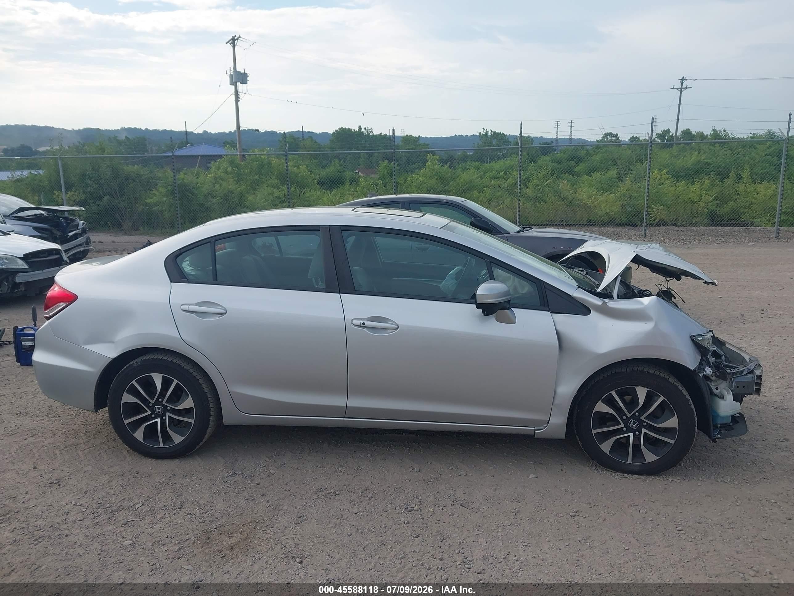 2015 Honda Civic Ex Серебряный vin: 19XFB2F89FE293393