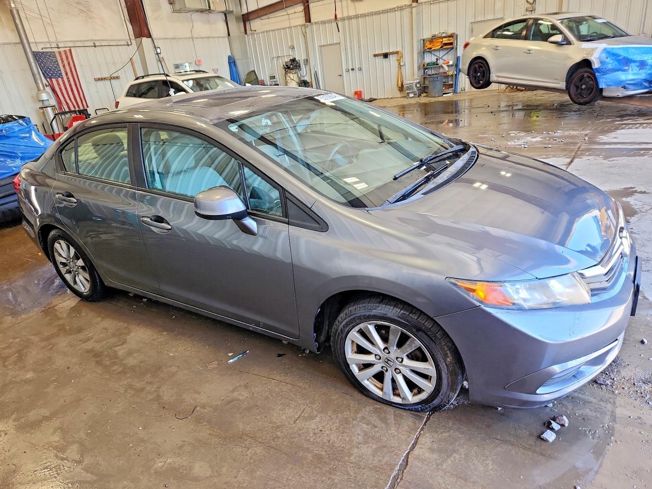 2012 Honda Civic Ex Gray vin: 19XFB2F8XCE001794