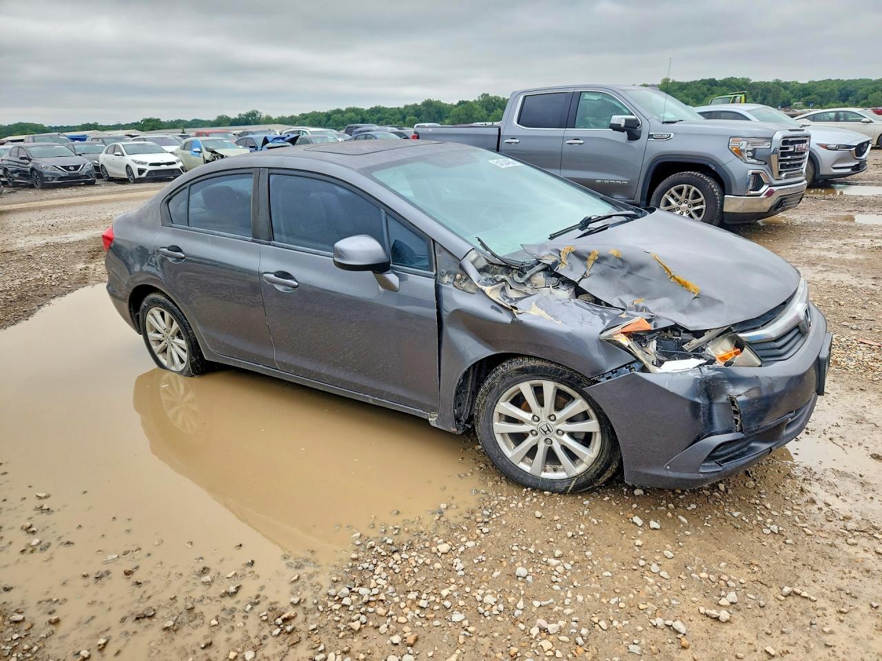 2012 Honda Civic Ex Charcoal vin: 19XFB2F8XCE019390