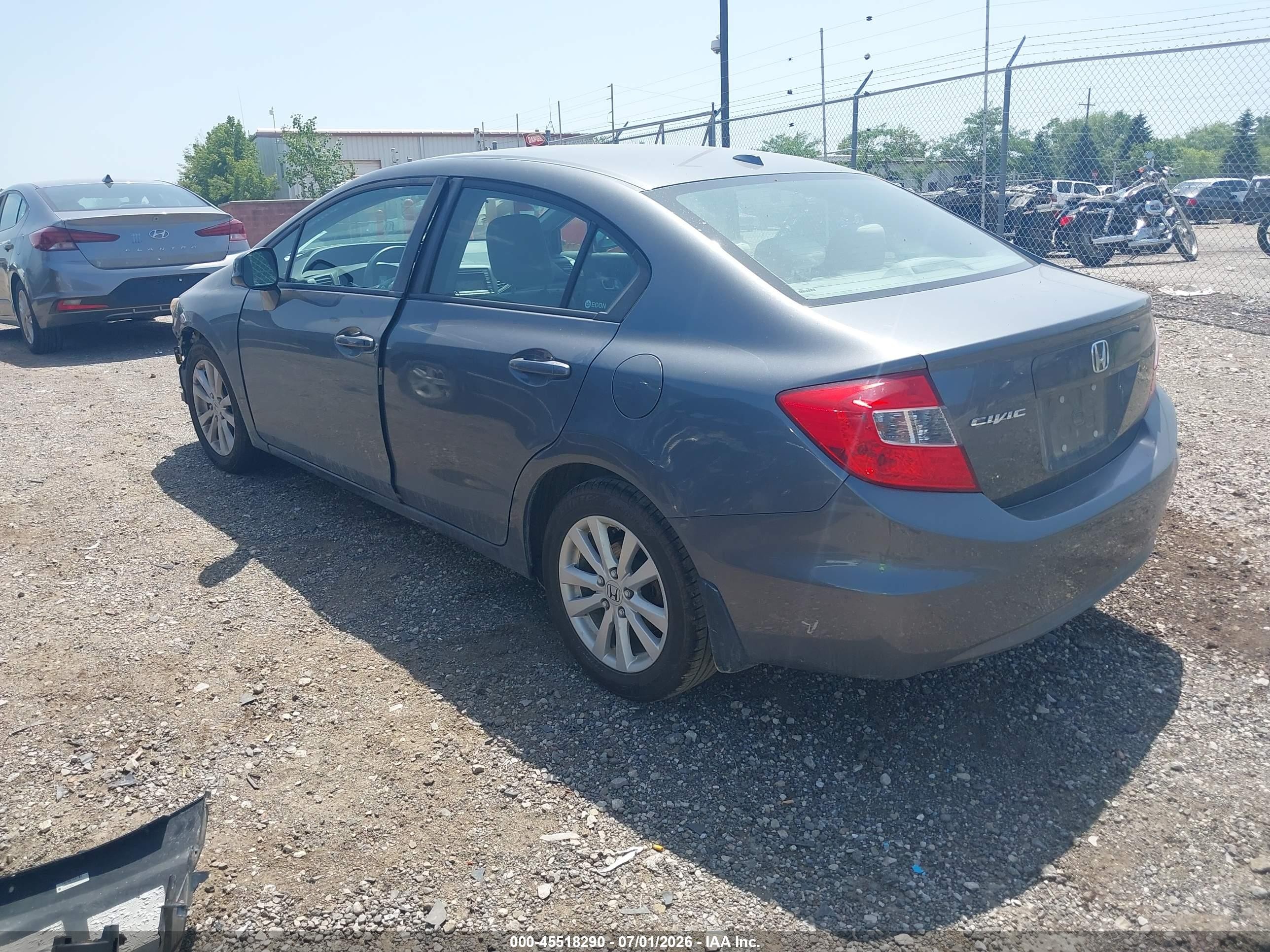 2012 Honda Civic Ex Gray vin: 19XFB2F8XCE033466