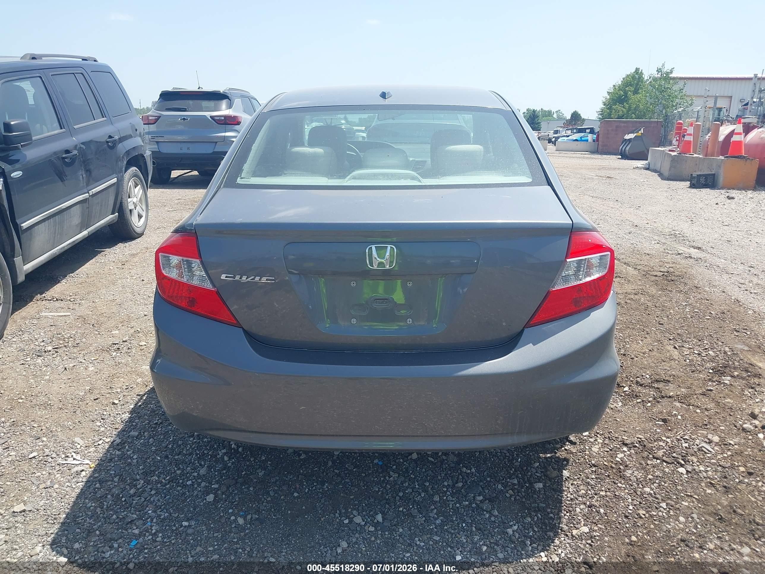 2012 Honda Civic Ex Gray vin: 19XFB2F8XCE033466