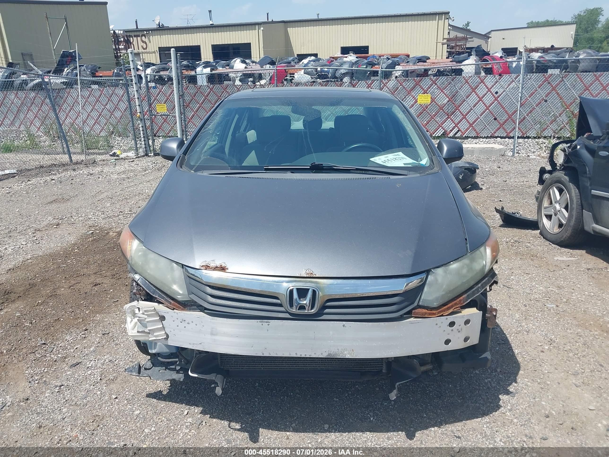 2012 Honda Civic Ex Gray vin: 19XFB2F8XCE033466