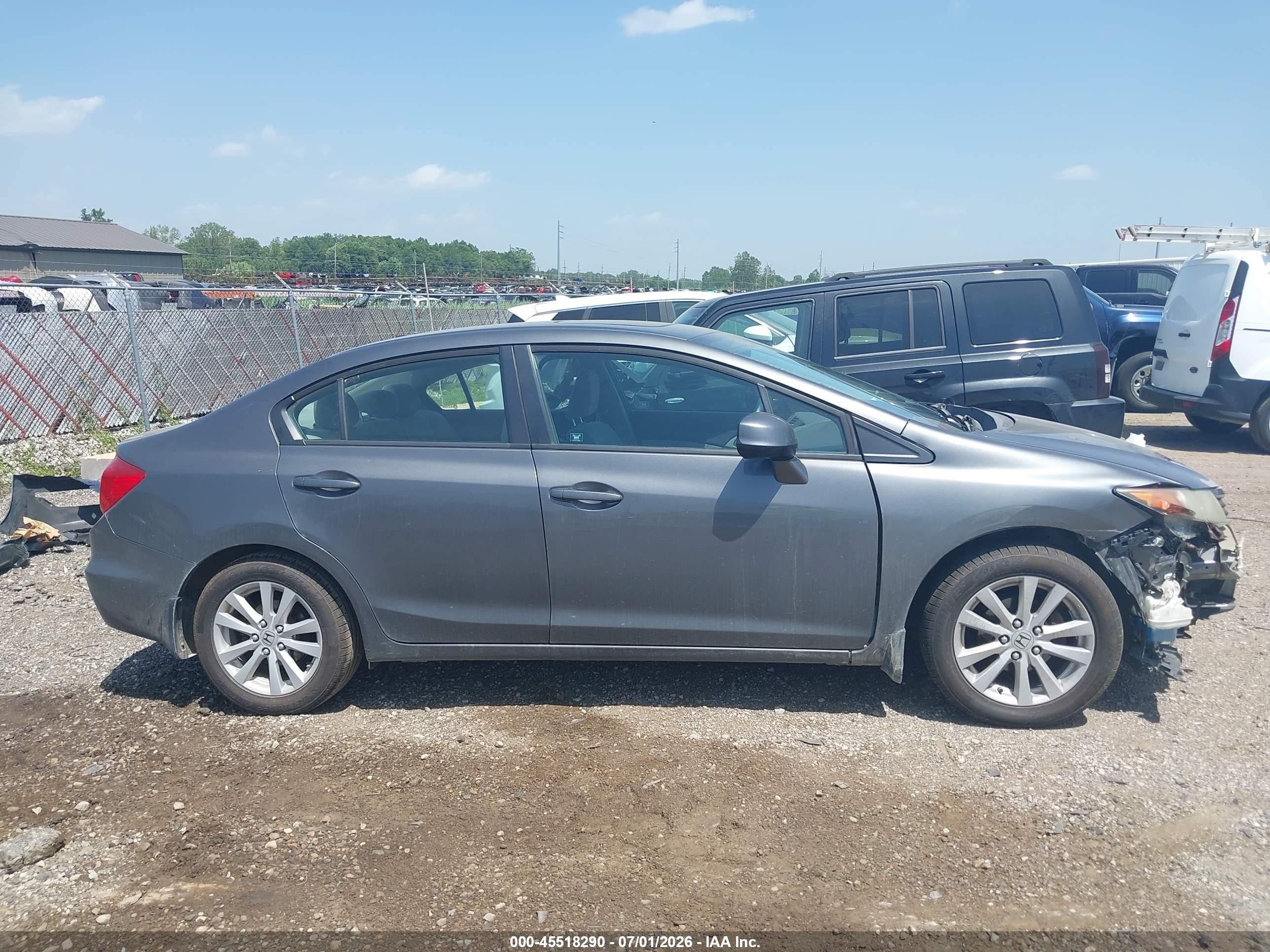 2012 Honda Civic Ex Gray vin: 19XFB2F8XCE033466