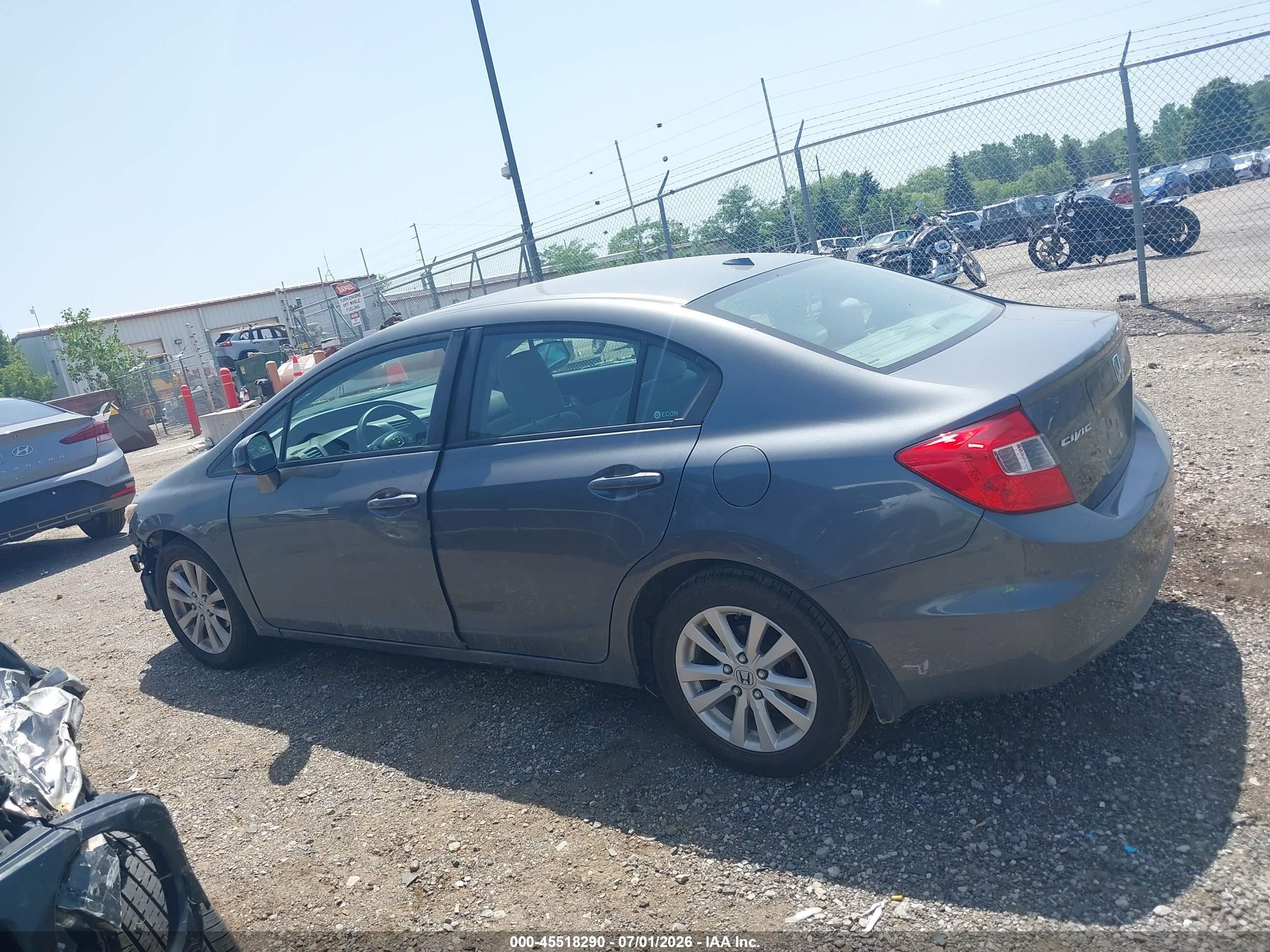 2012 Honda Civic Ex Gray vin: 19XFB2F8XCE033466