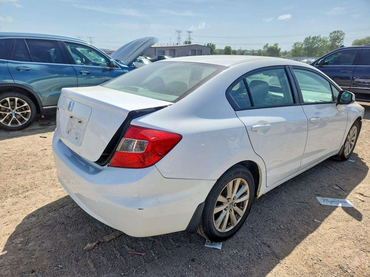 2012 Honda Civic Ex White vin: 19XFB2F8XCE057055