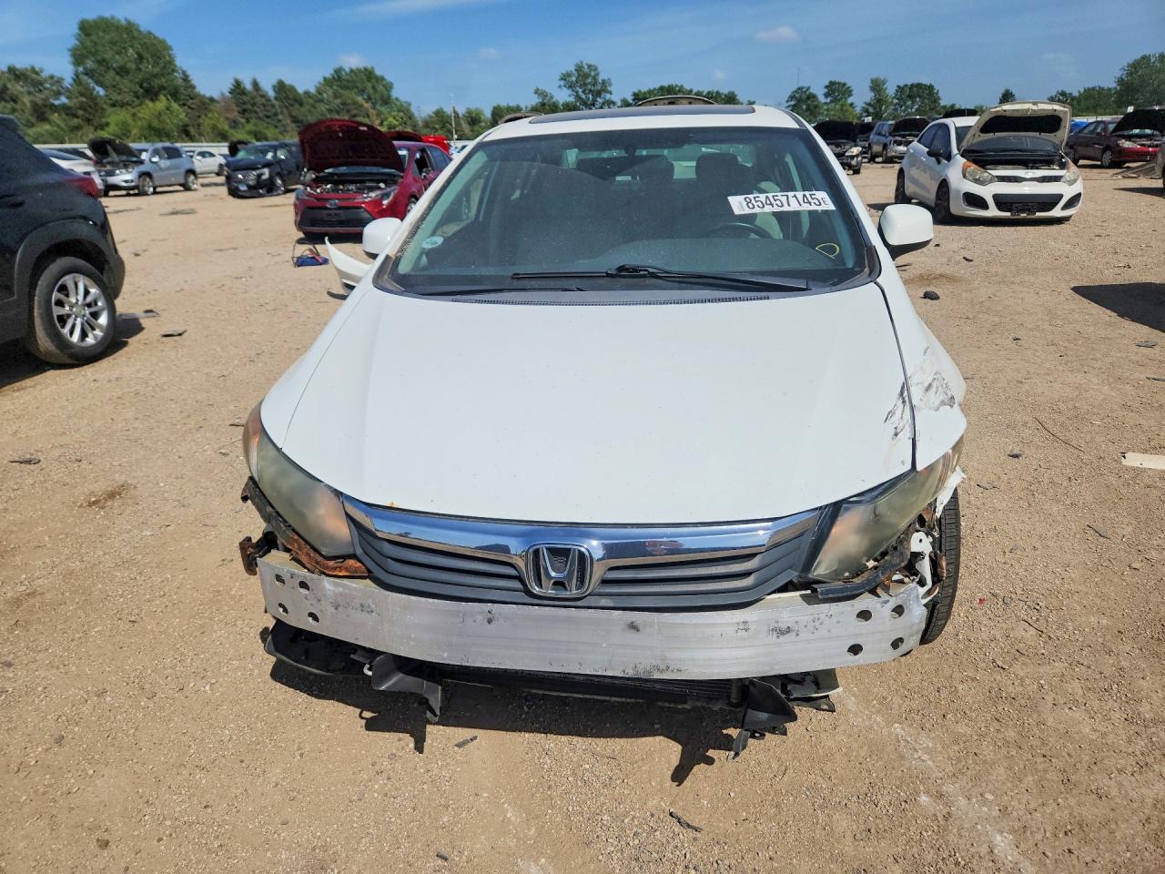 2012 Honda Civic Ex White vin: 19XFB2F8XCE057055