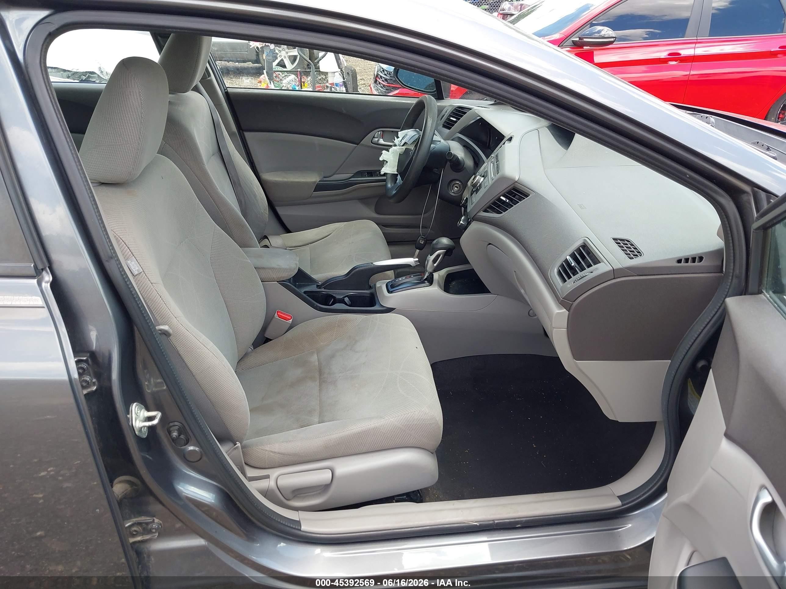 2012 Honda Civic Ex Gray vin: 19XFB2F8XCE089794