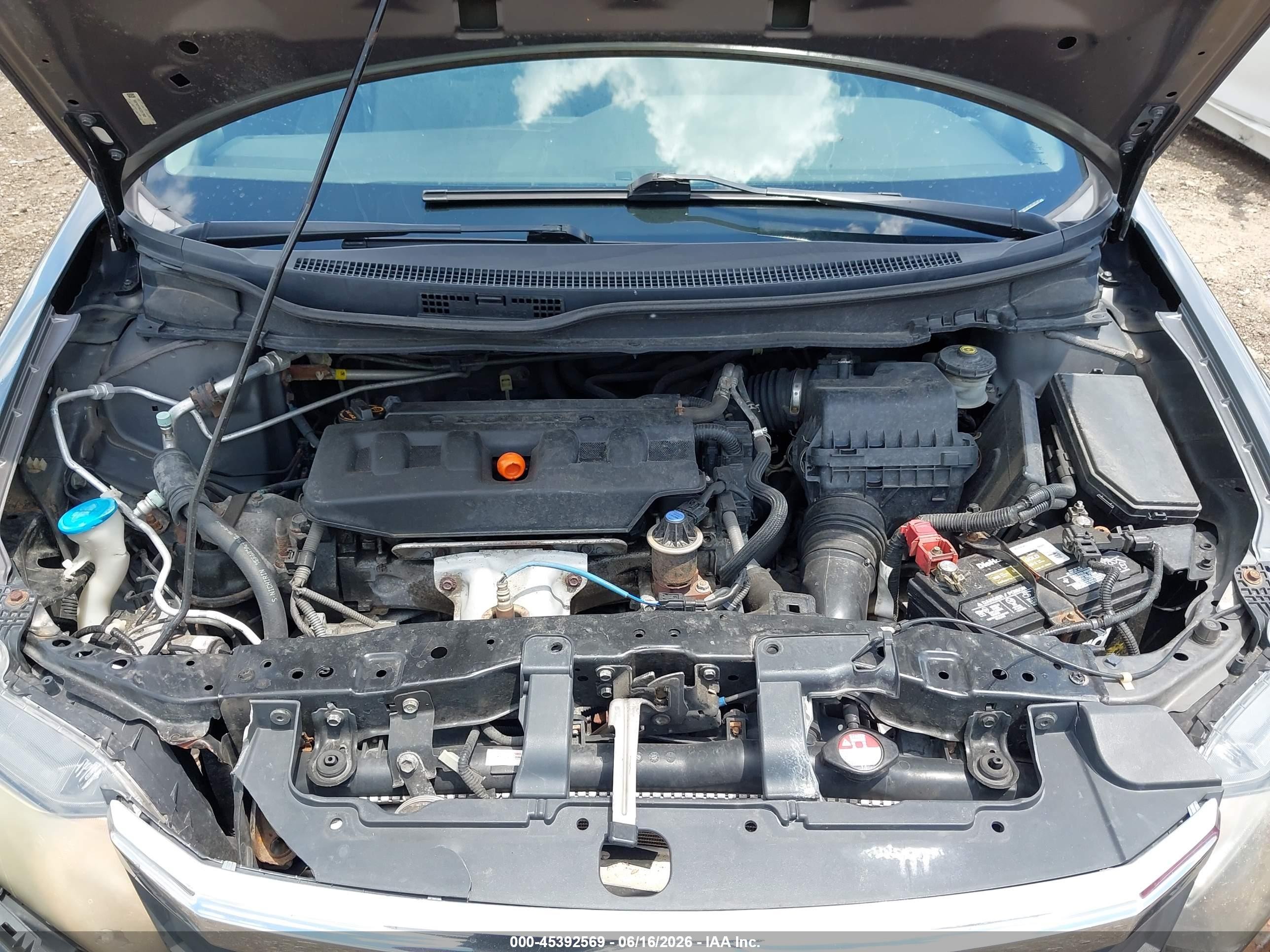 2012 Honda Civic Ex Gray vin: 19XFB2F8XCE089794