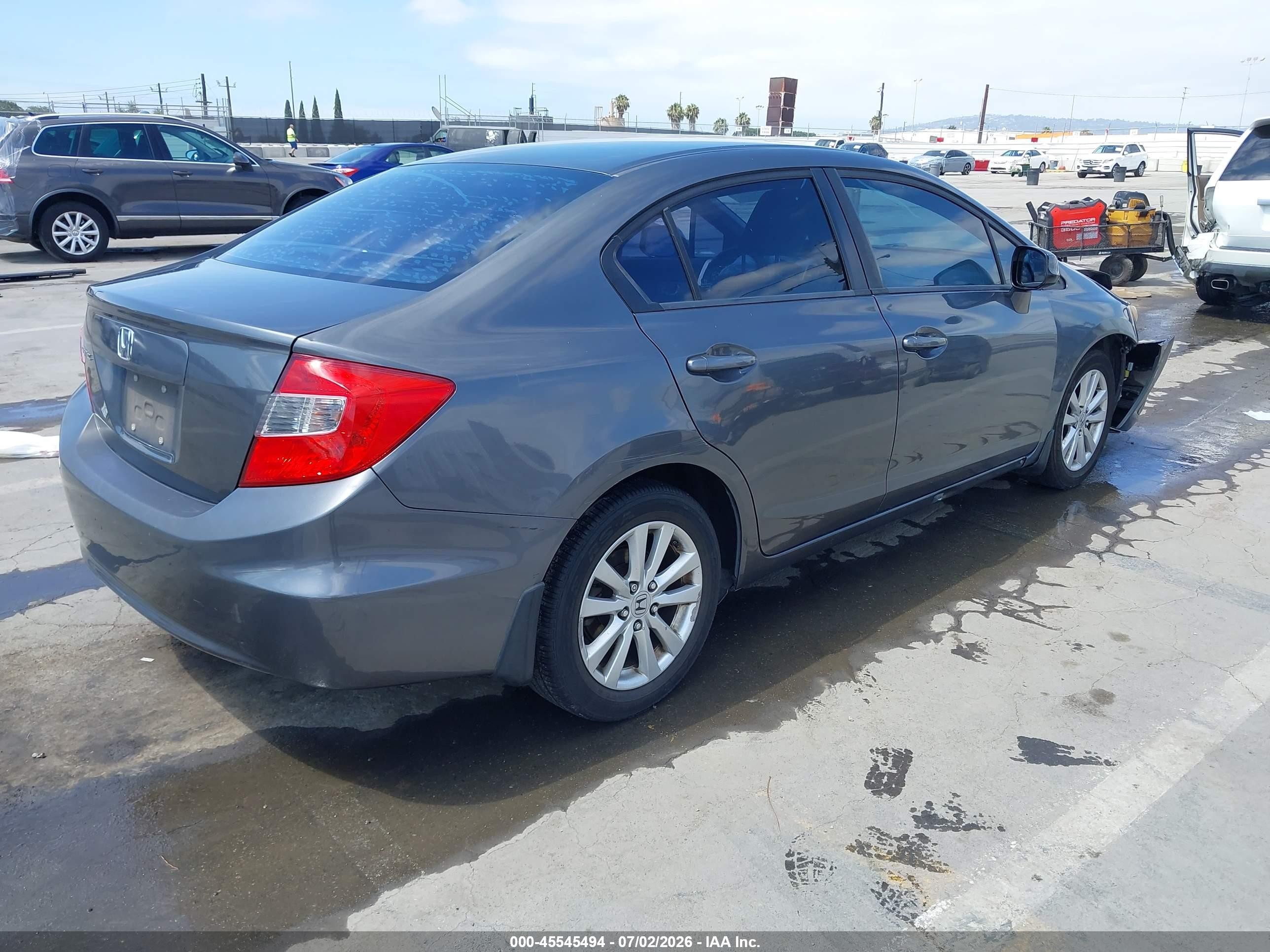 2012 Honda Civic Ex Gray vin: 19XFB2F8XCE312514