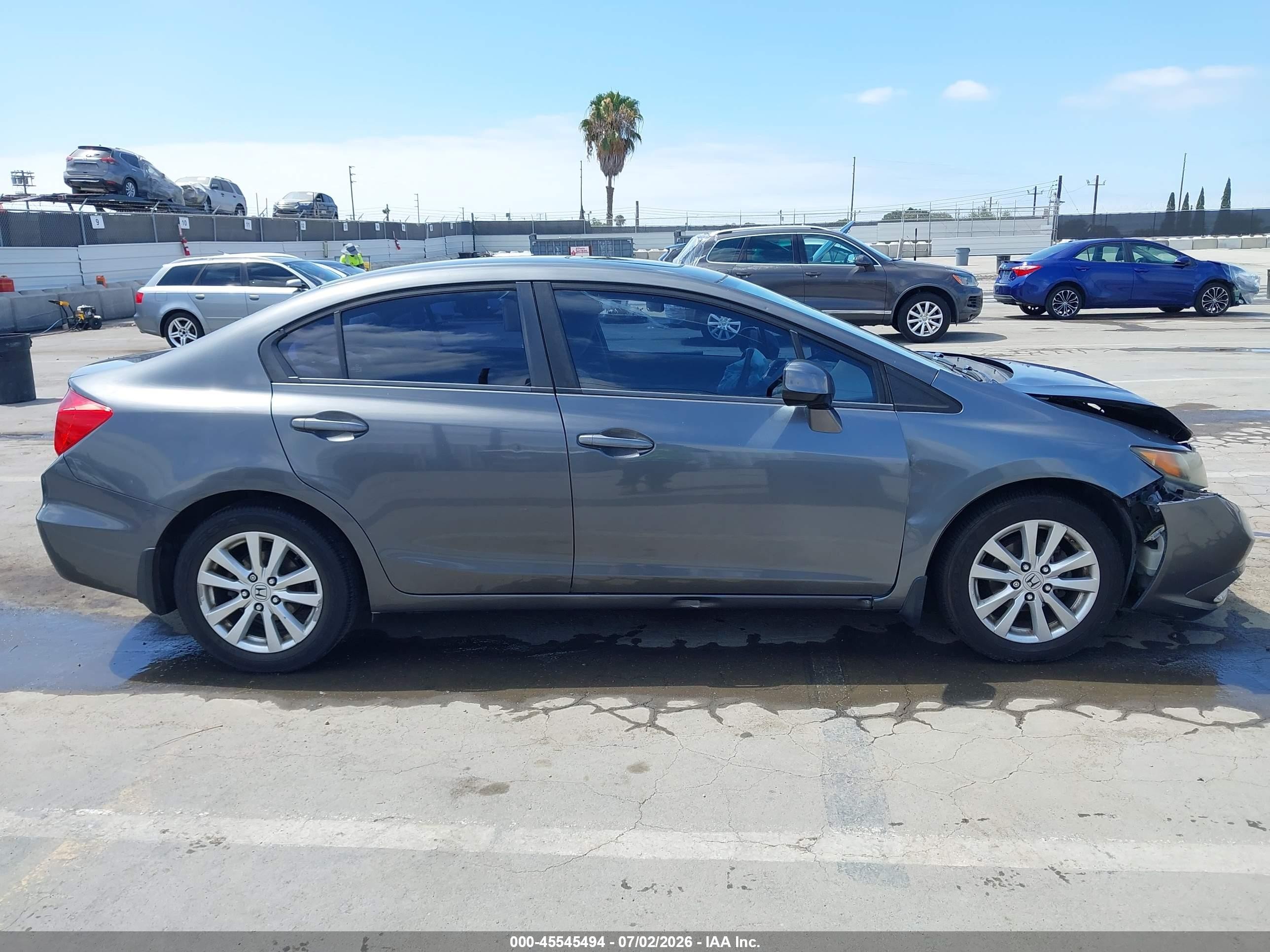2012 Honda Civic Ex Gray vin: 19XFB2F8XCE312514