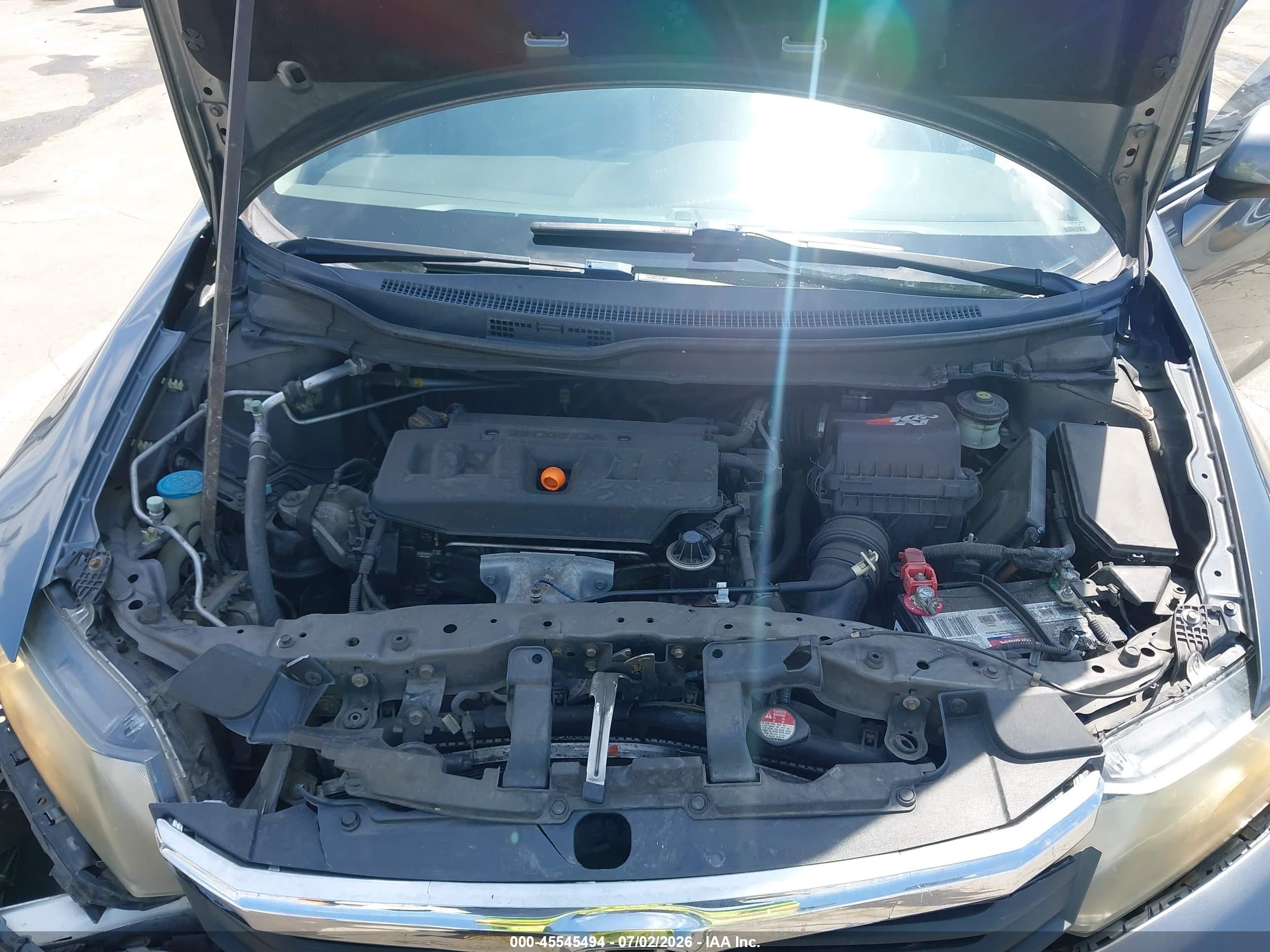 2012 Honda Civic Ex Gray vin: 19XFB2F8XCE312514