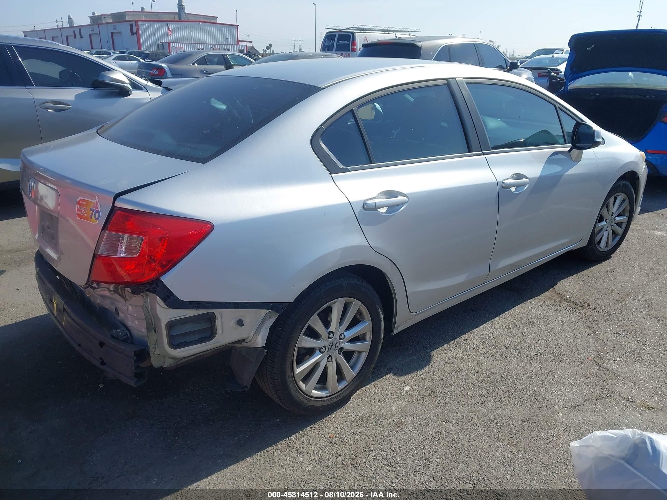 2012 Honda Civic Ex Silver vin: 19XFB2F8XCE327675