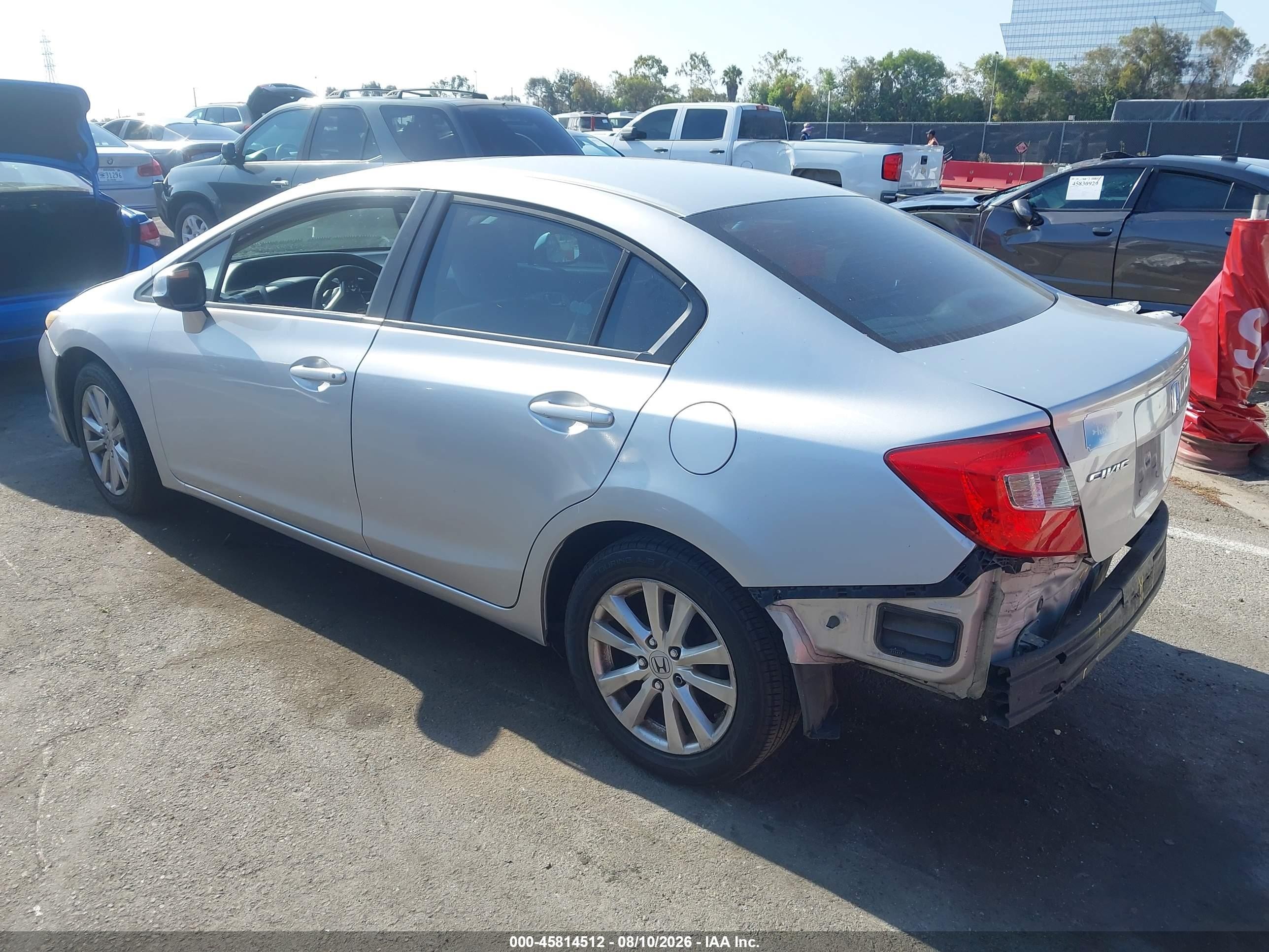 2012 Honda Civic Ex Silver vin: 19XFB2F8XCE327675