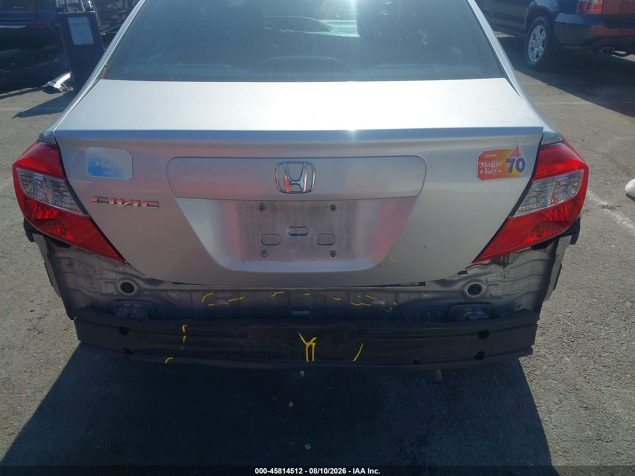 2012 Honda Civic Ex Silver vin: 19XFB2F8XCE327675
