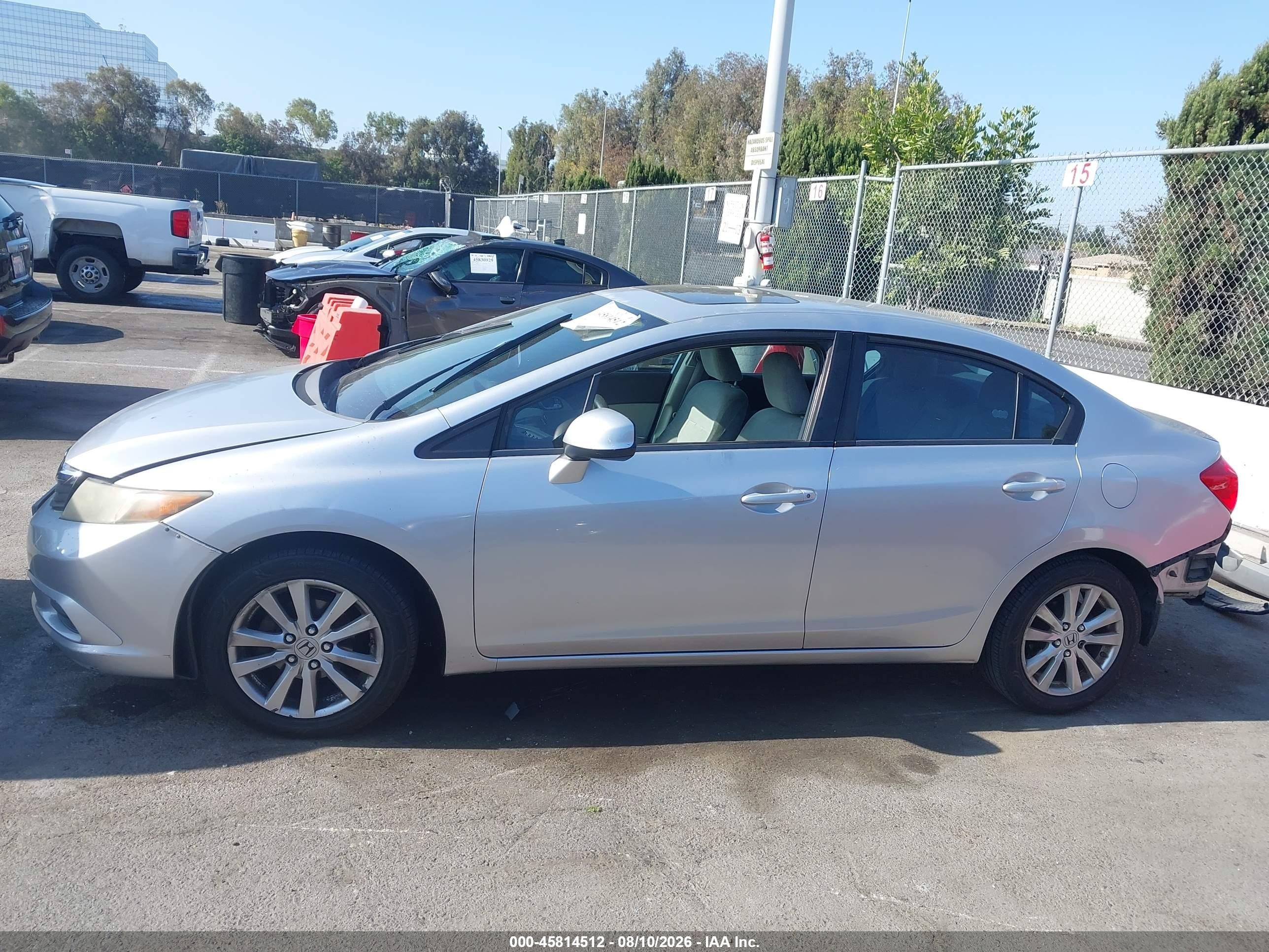 2012 Honda Civic Ex Silver vin: 19XFB2F8XCE327675