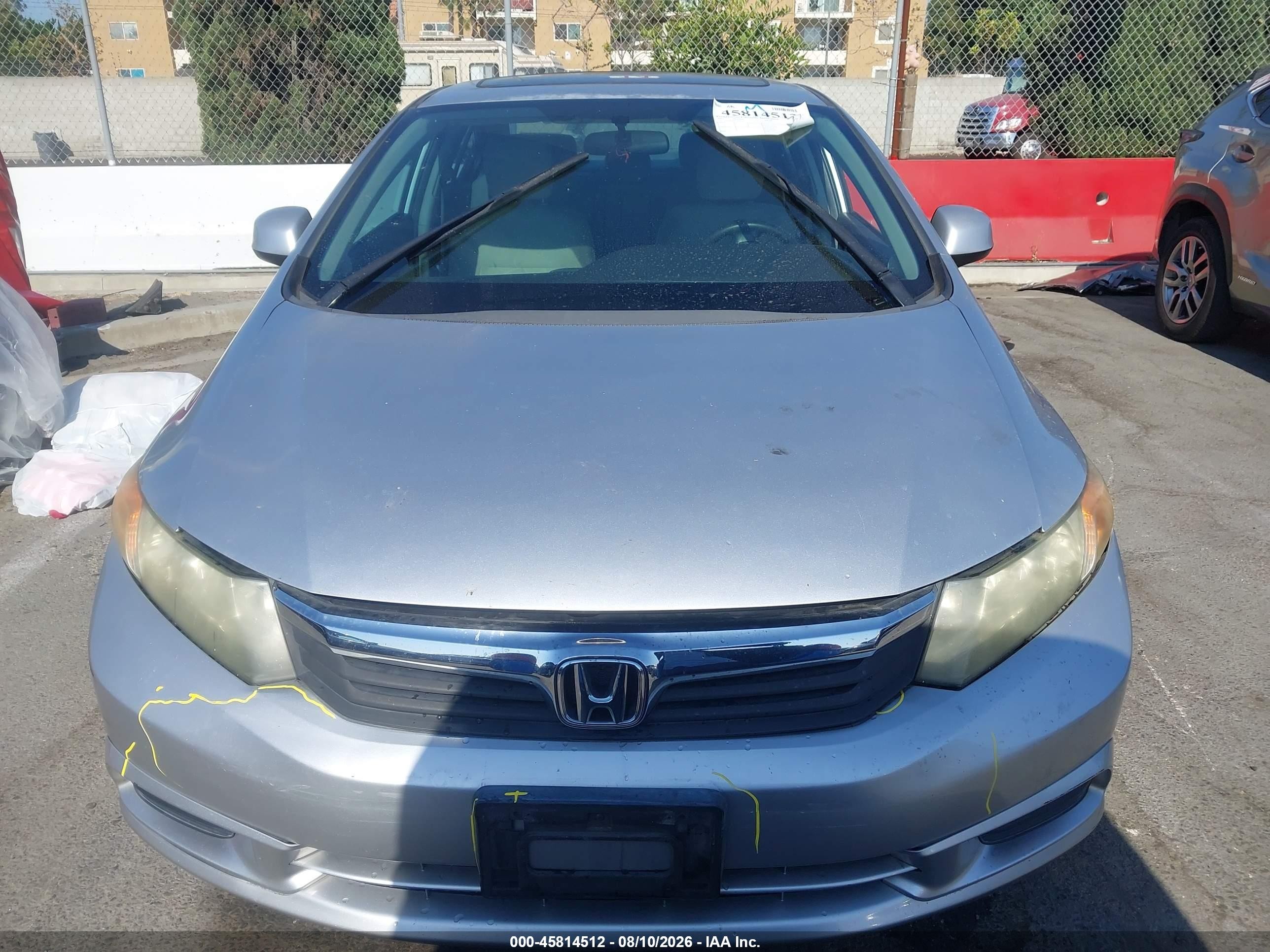 2012 Honda Civic Ex Silver vin: 19XFB2F8XCE327675