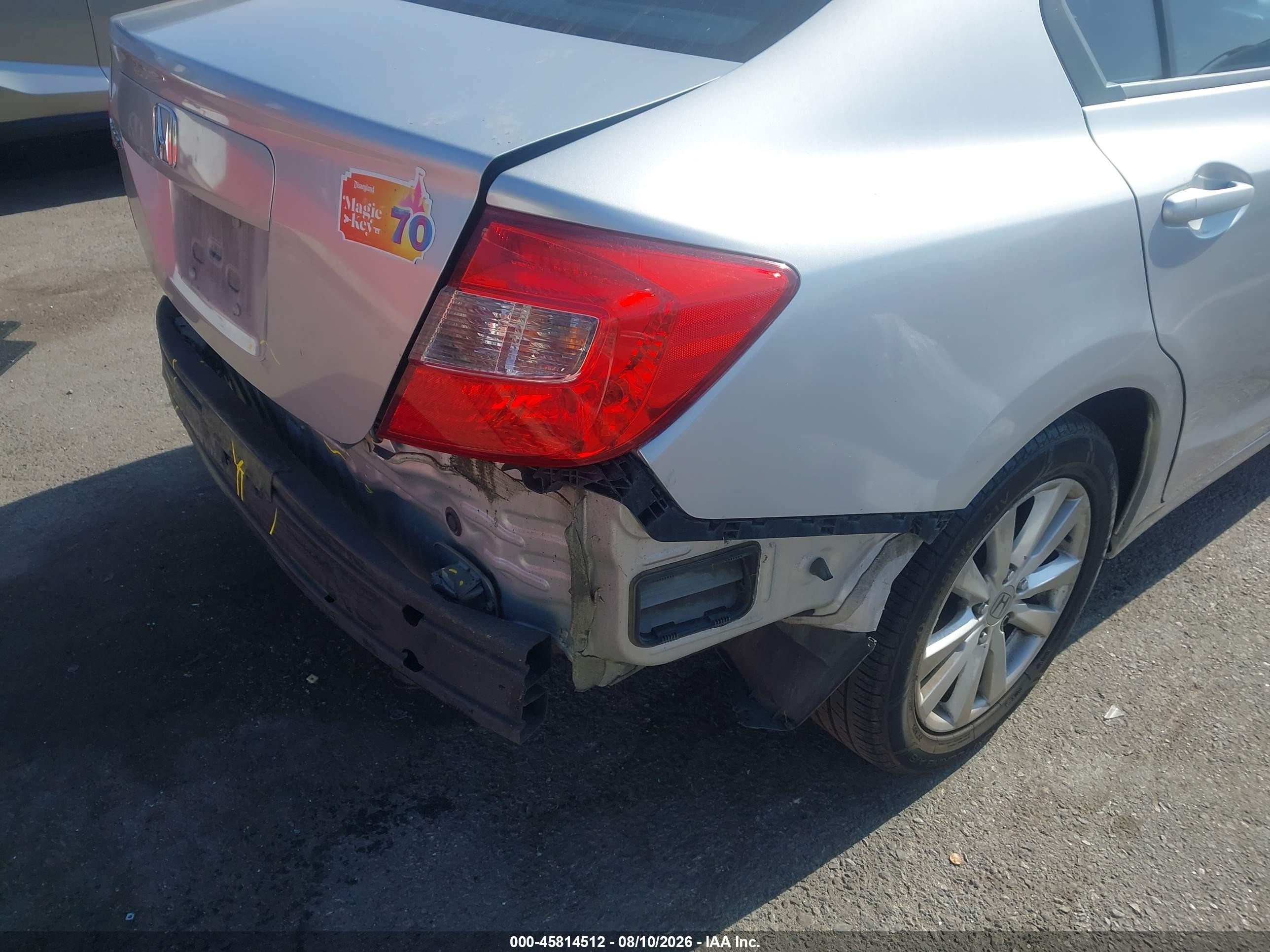 2012 Honda Civic Ex Silver vin: 19XFB2F8XCE327675