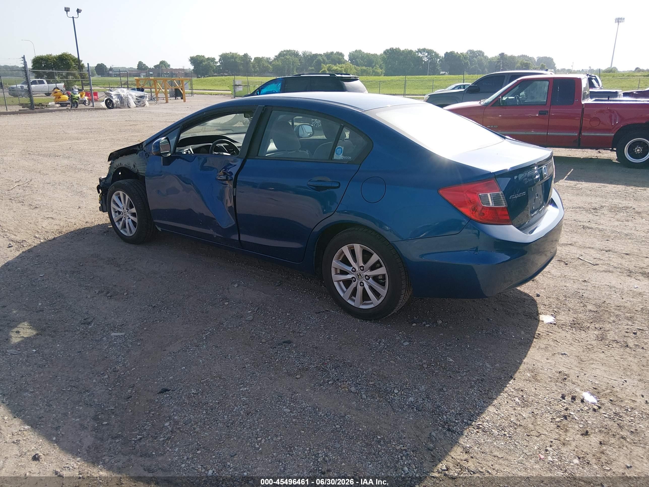2012 Honda Civic Ex Синий vin: 19XFB2F8XCE341592