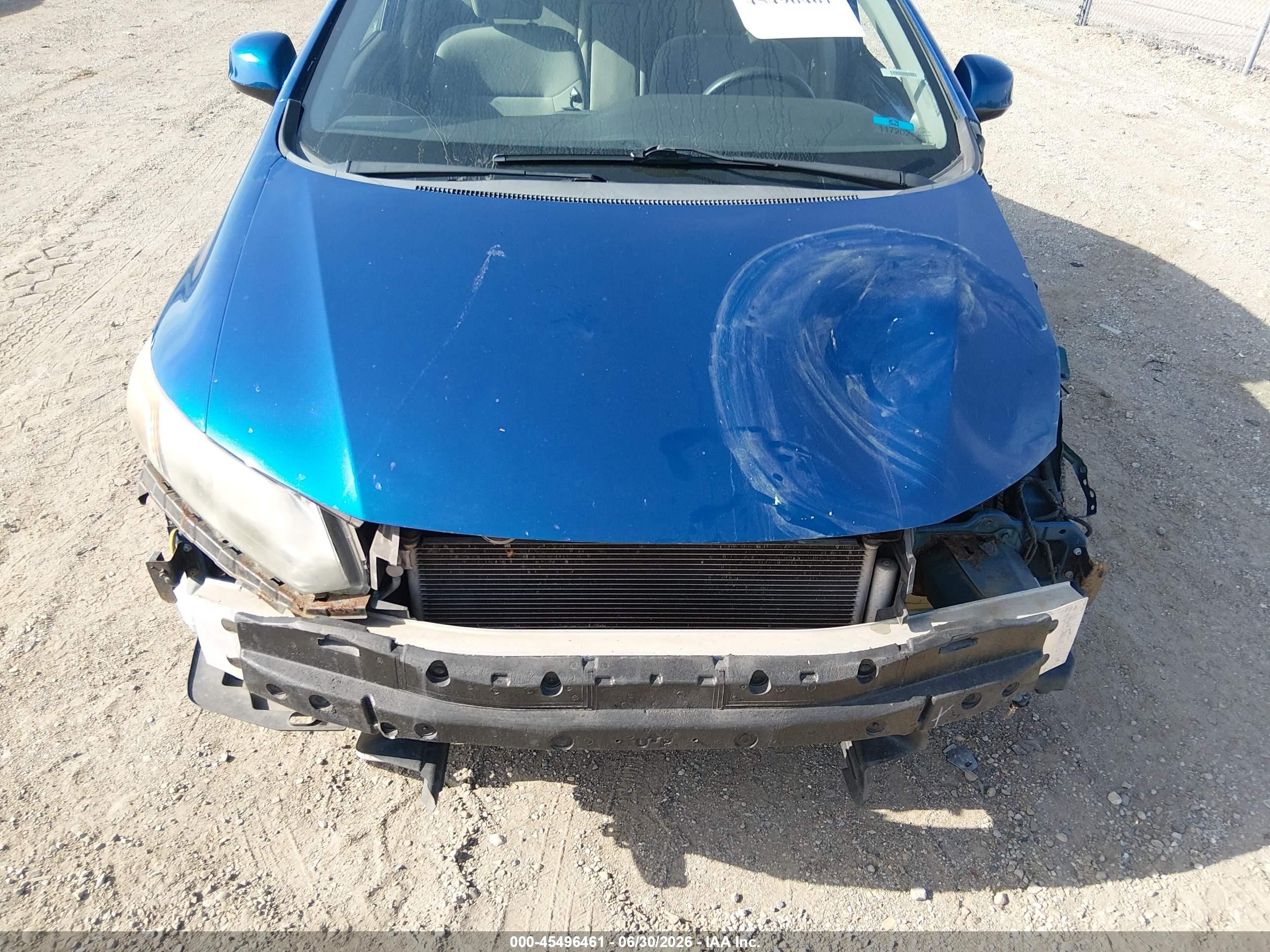2012 Honda Civic Ex Синий vin: 19XFB2F8XCE341592