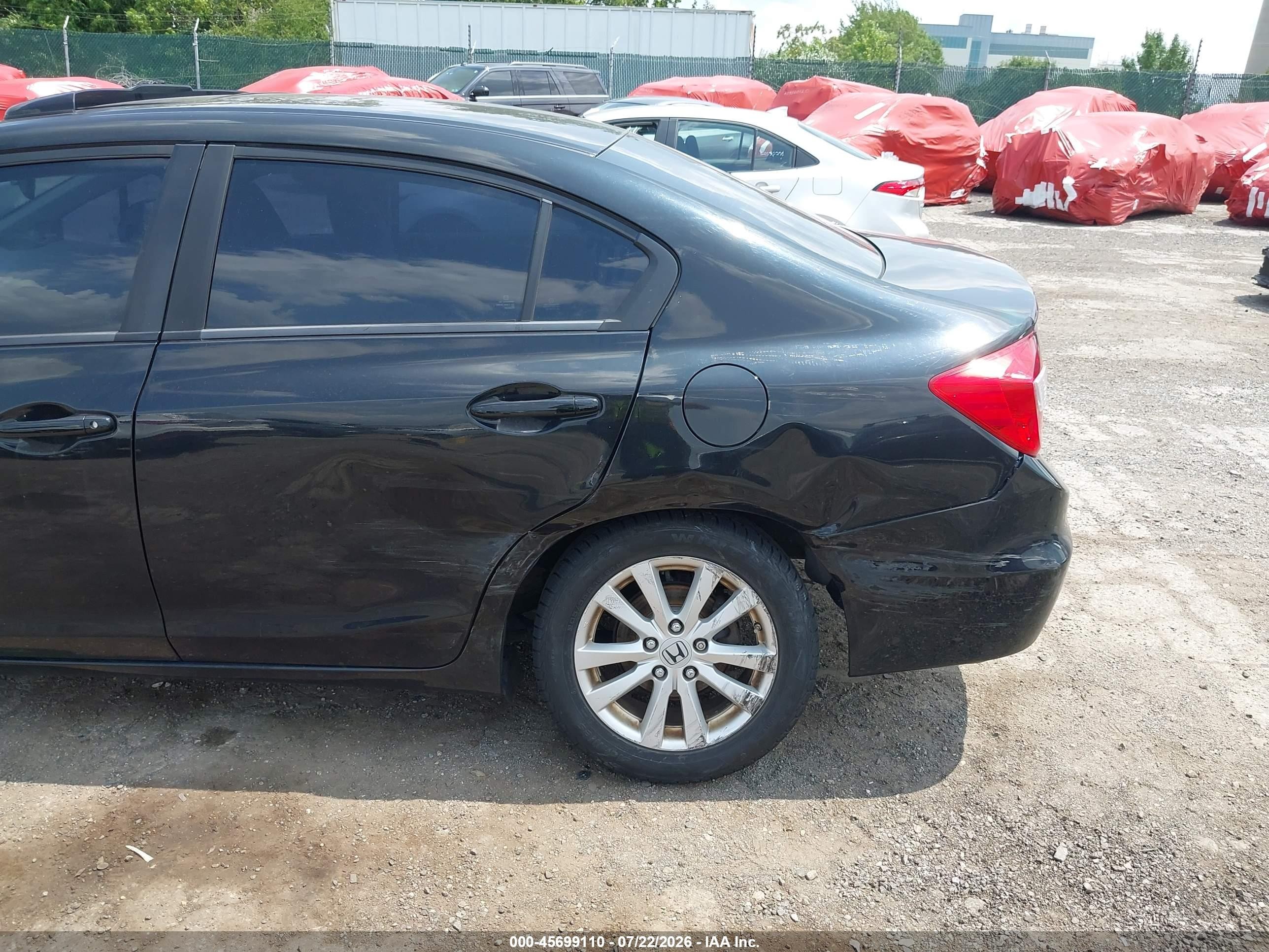 2012 Honda Civic Ex Black vin: 19XFB2F8XCE372521