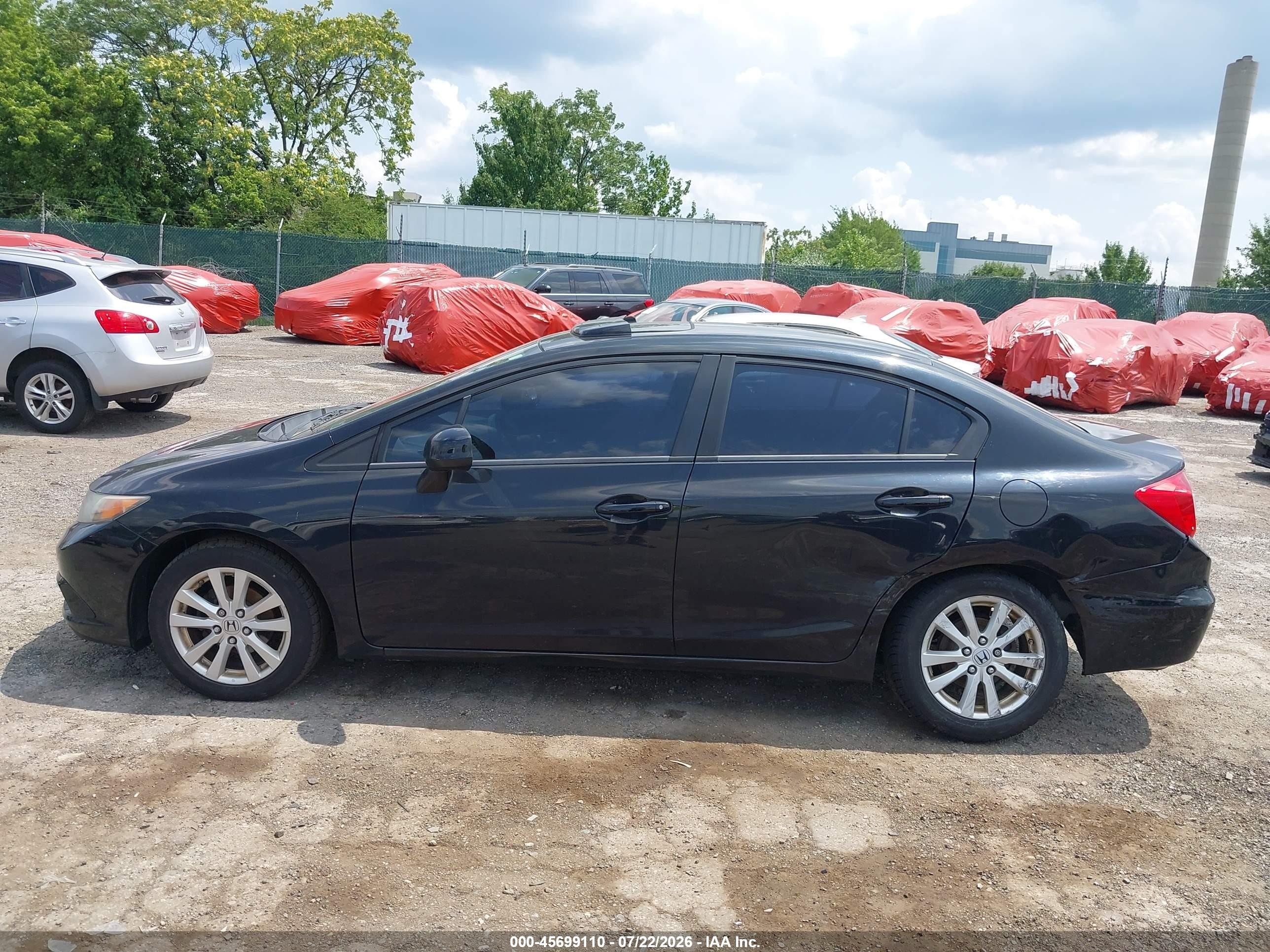 2012 Honda Civic Ex Black vin: 19XFB2F8XCE372521