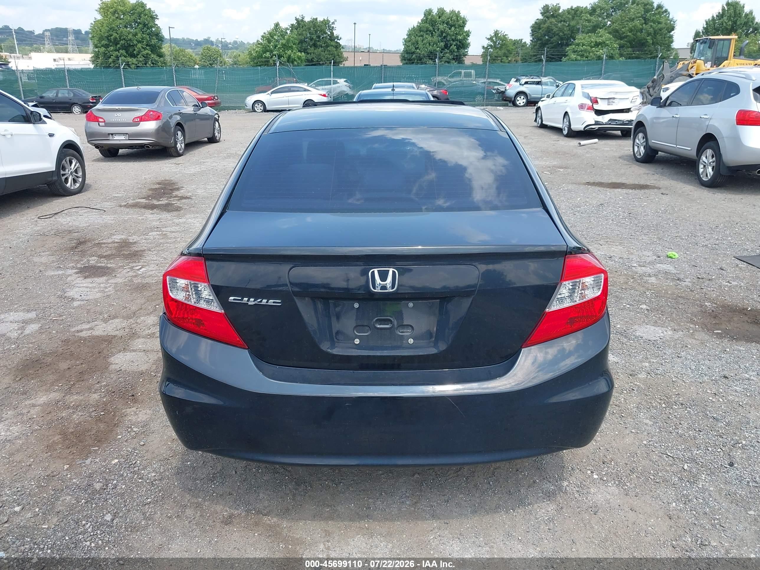 2012 Honda Civic Ex Black vin: 19XFB2F8XCE372521