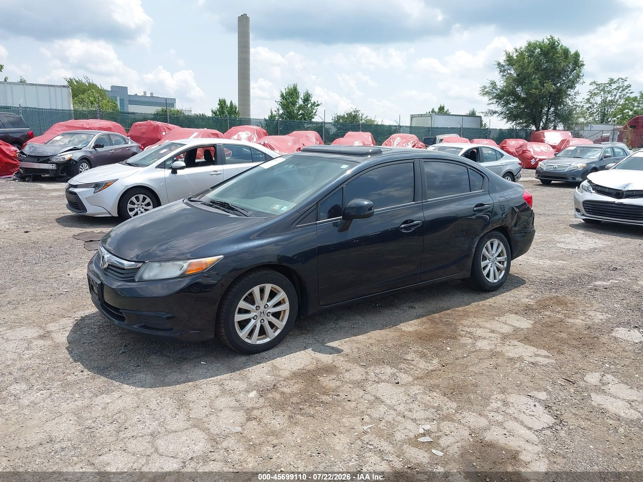 2012 Honda Civic Ex Black vin: 19XFB2F8XCE372521