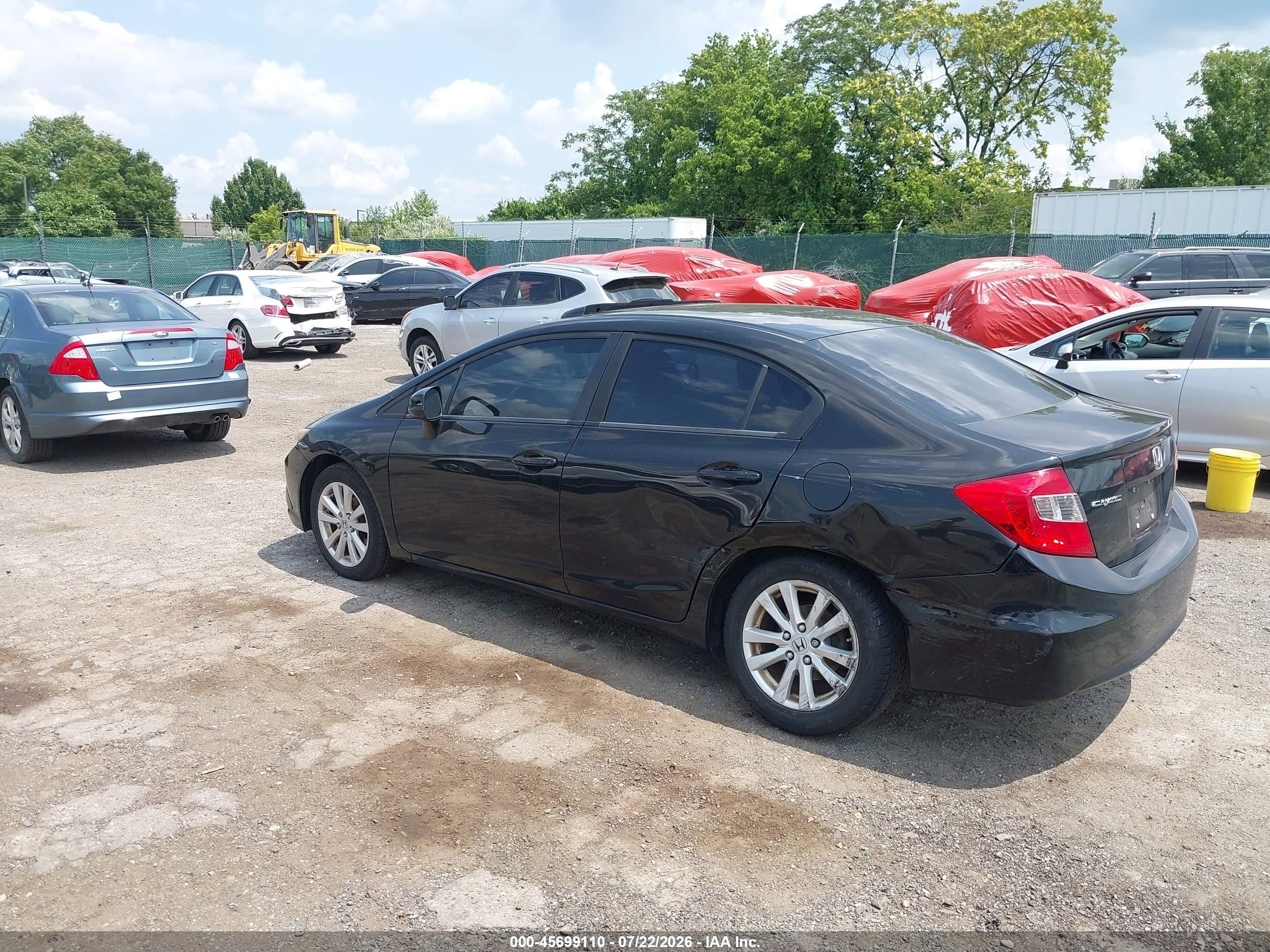 2012 Honda Civic Ex Black vin: 19XFB2F8XCE372521