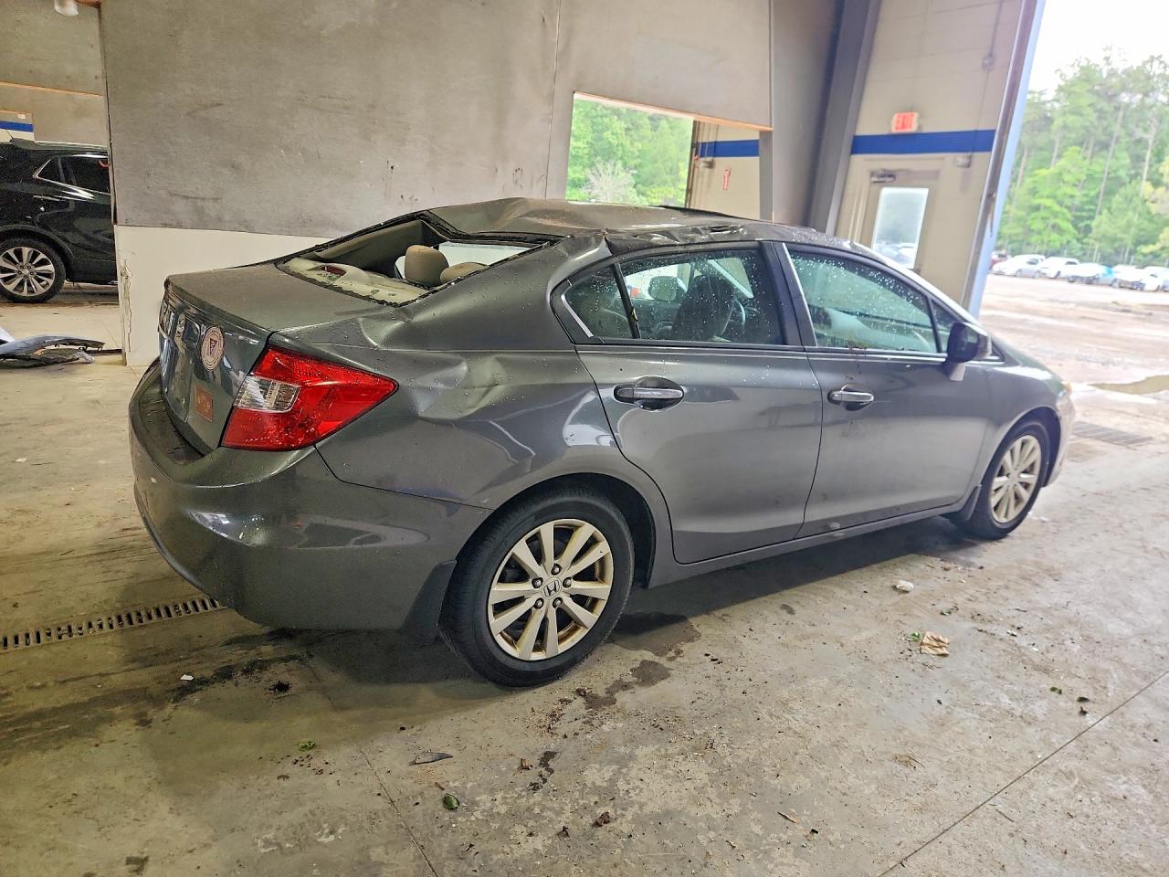 2012 Honda Civic Ex Gray vin: 19XFB2F8XCE382045