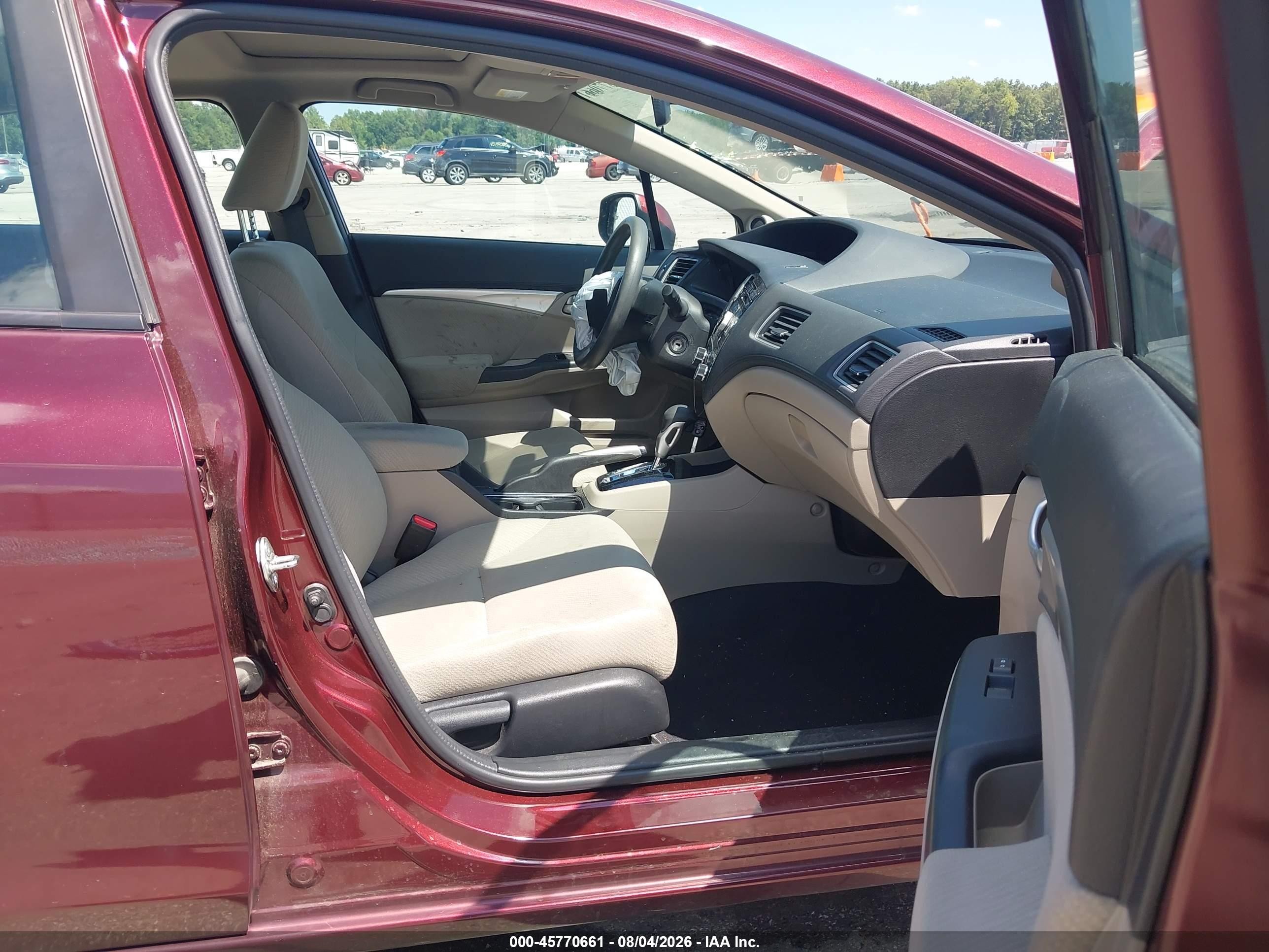2013 Honda Civic Ex Темно-бордовый vin: 19XFB2F8XDE010786