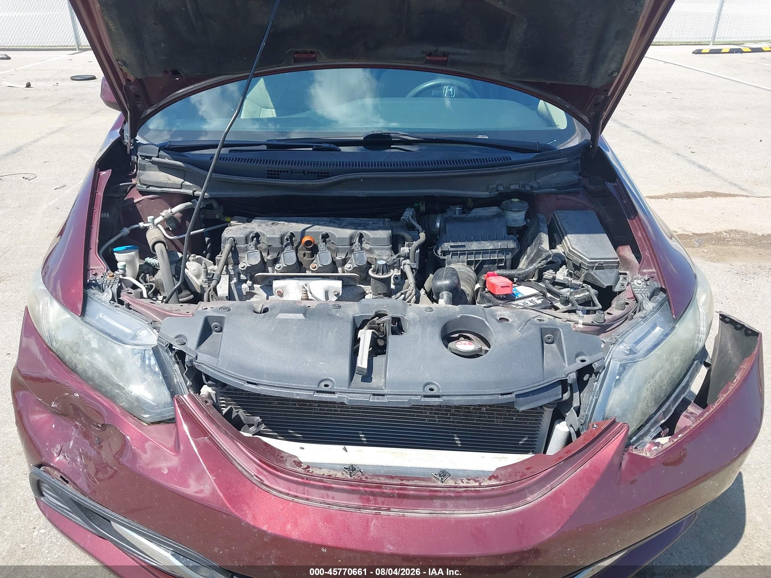 2013 Honda Civic Ex Темно-бордовый vin: 19XFB2F8XDE010786