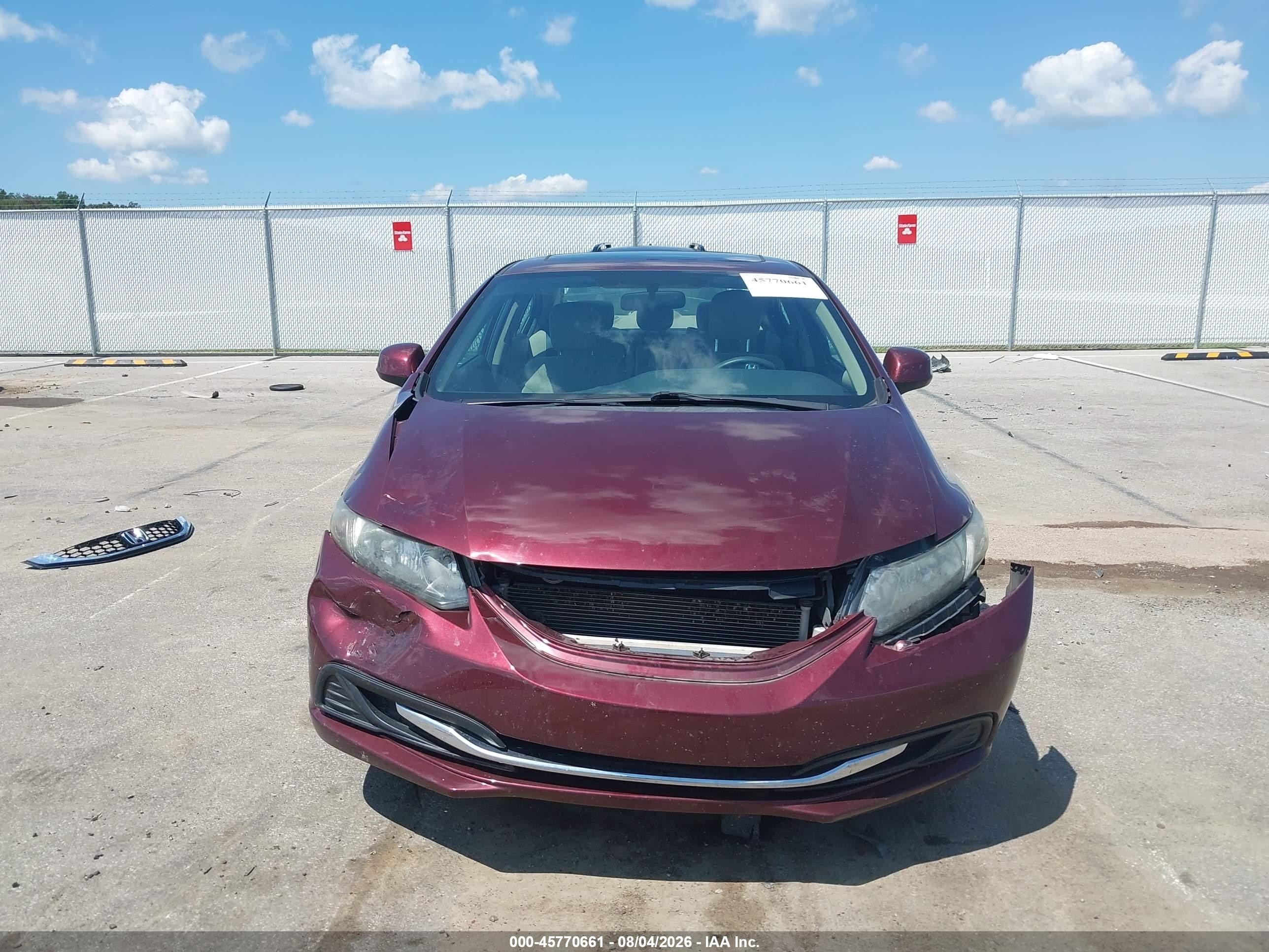 2013 Honda Civic Ex Темно-бордовый vin: 19XFB2F8XDE010786